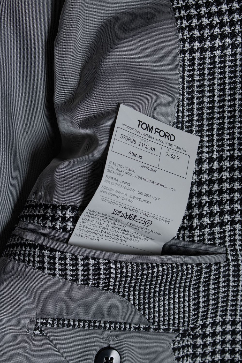 Tom Ford Tom Ford, Atticus prince of whales blazer Size 52R - 9 Thumbnail