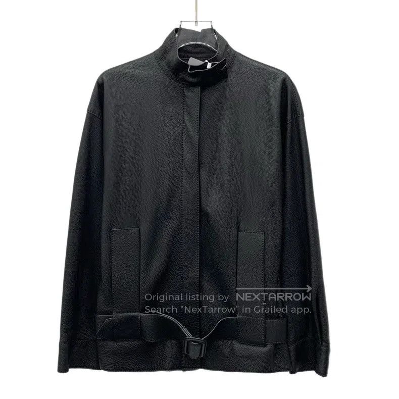 Hermes Hermes Black Buckle Long Sleeve Leather Jacket Size XXS / US 00 / IT 34 - 1 Thumbnail