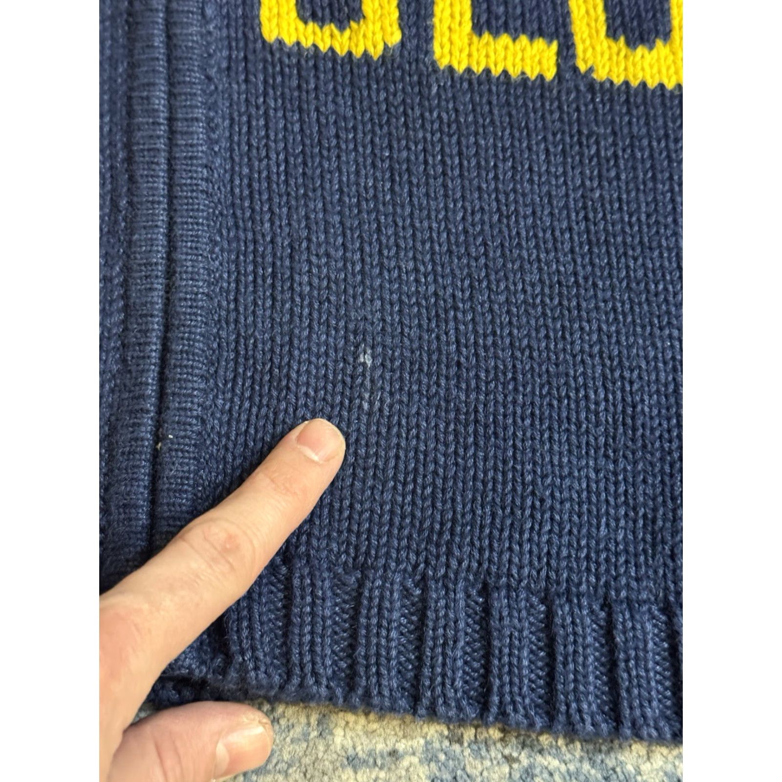 Vintage VINTAGE Michigan Wolverines Birch Bros. Full Zip Sweater L Blue Unisex Adults 90s Football College Go Blue Branding Size US L / EU 52-54 / 3 - 7 Thumbnail