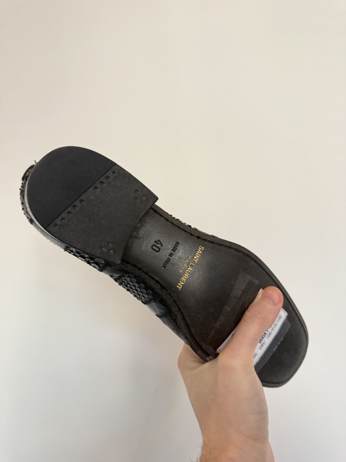 Saint Laurent Paris Saint Laurent Miles Python snakeskin boots Size US 7 / EU 40 - 7 Thumbnail