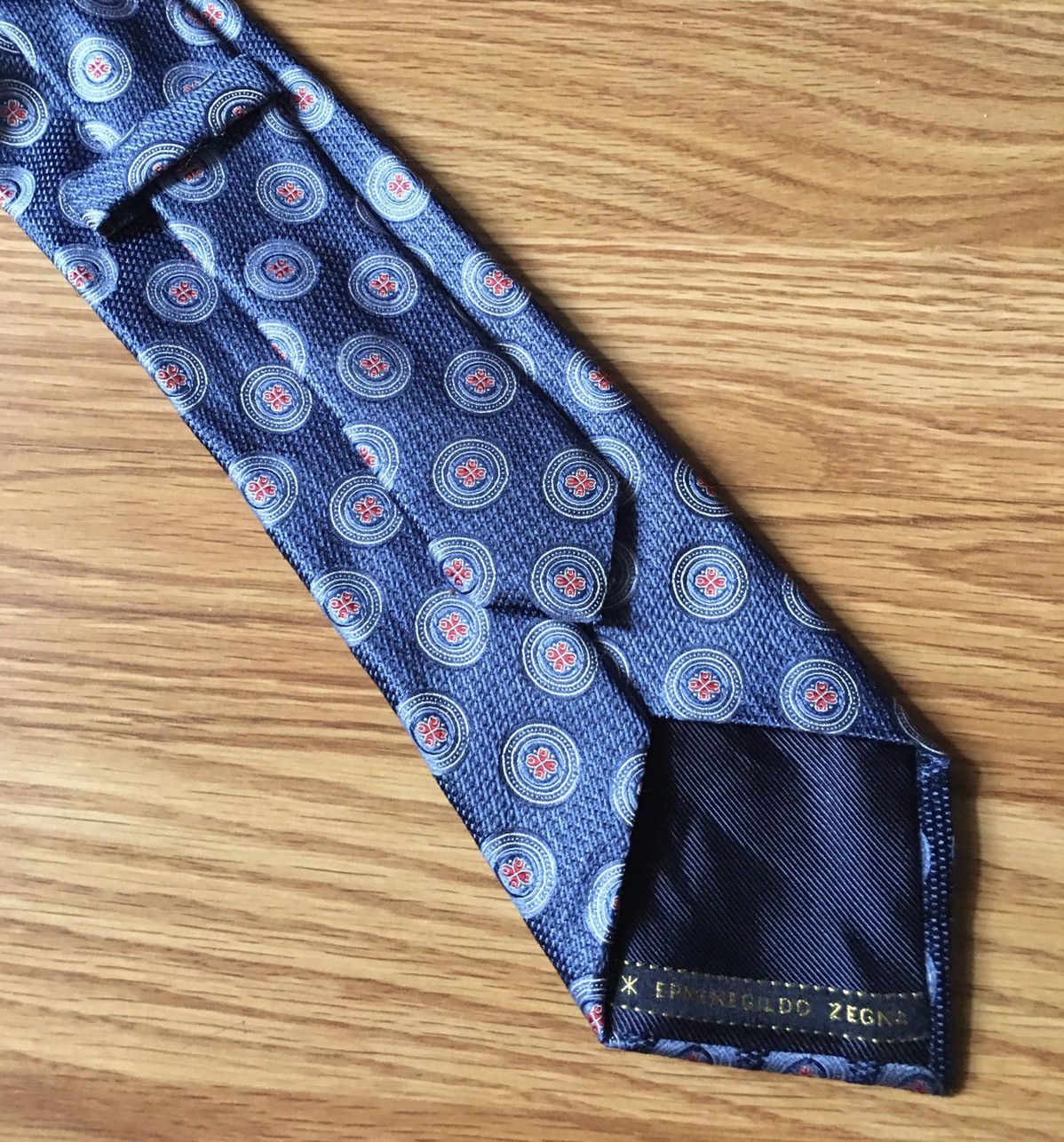 Ermenegildo Zegna Ermenegildo Zegna Blue Designer Silk Mens Tie Size ONE SIZE - 2 Thumbnail