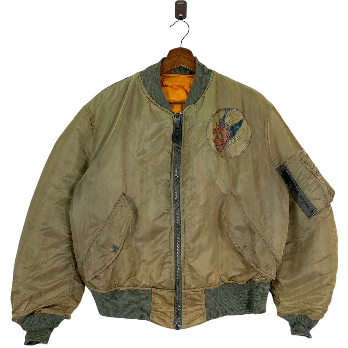 Alpha Industries VINTAGE AVIREX USAF M-1 BOMBER ZIPPER JACKET Size US M / EU 48-50 / 2 - 2 Thumbnail