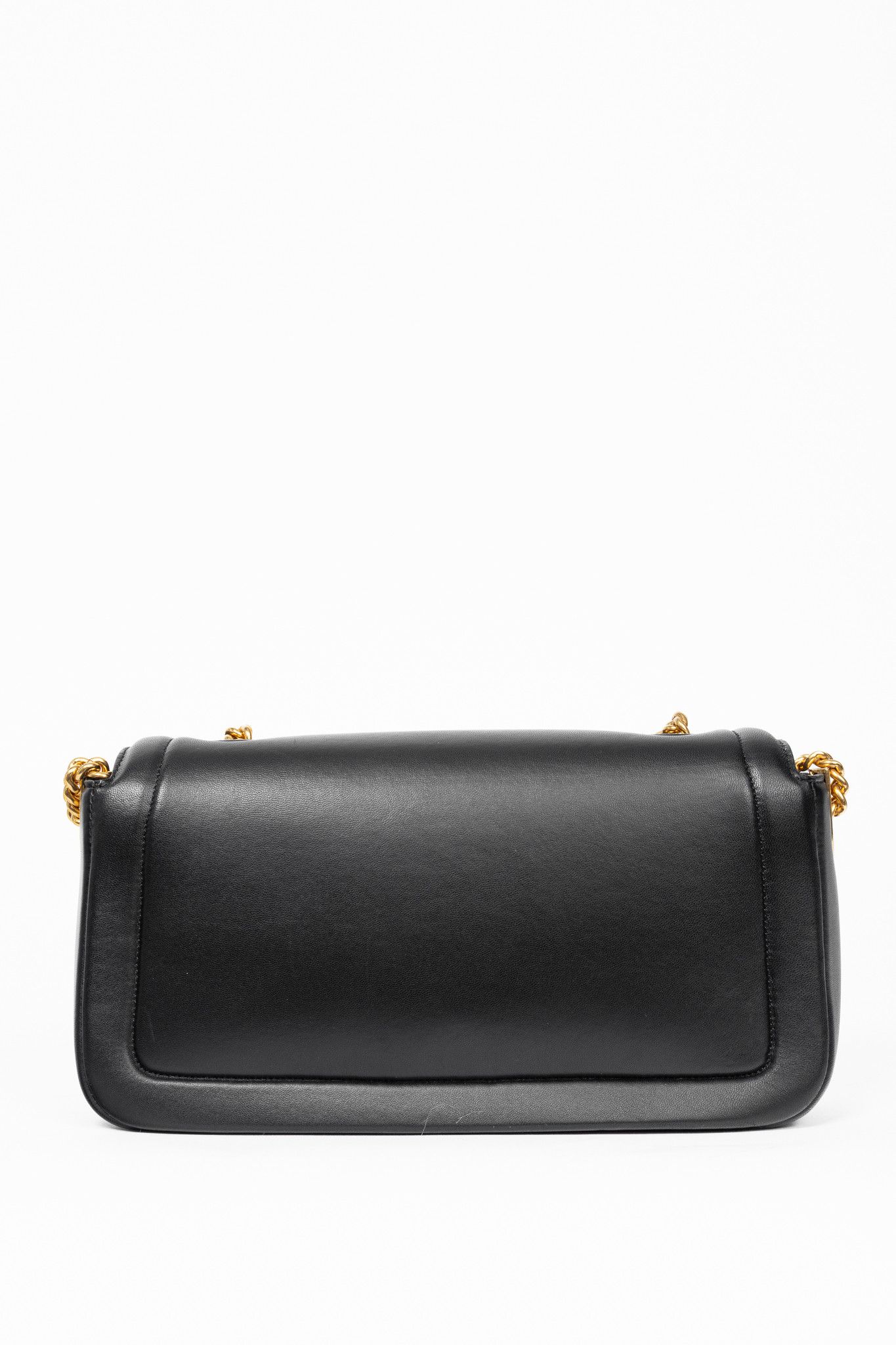 Fendi Fendi Baguette Black Nappa Leather FF Flap Bag Size ONE SIZE - 4 Thumbnail