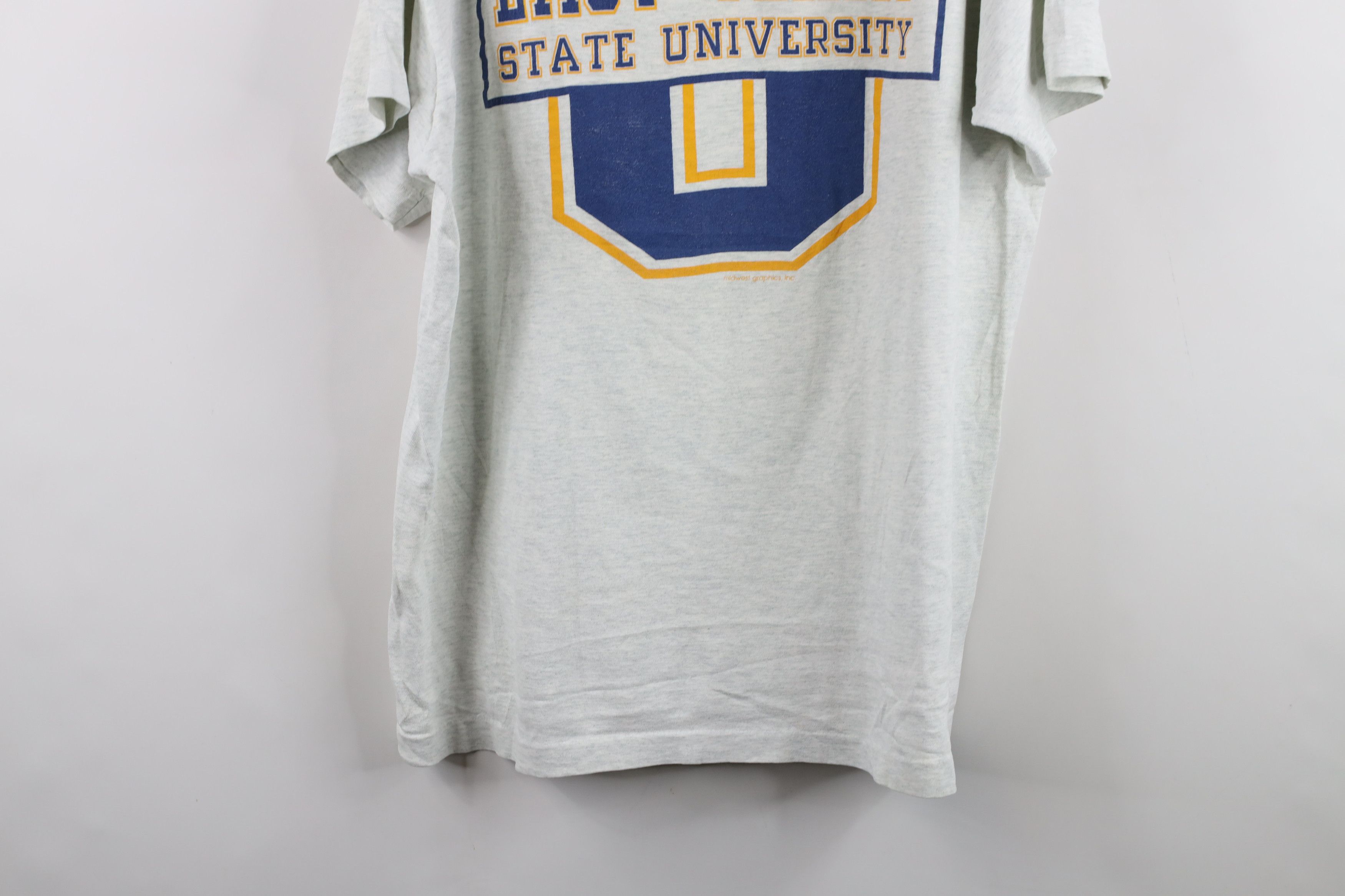 Vintage Vintage 90s East Texas State University T-Shirt Heather Gray Size US XL / EU 56 / 4 - 14 Thumbnail