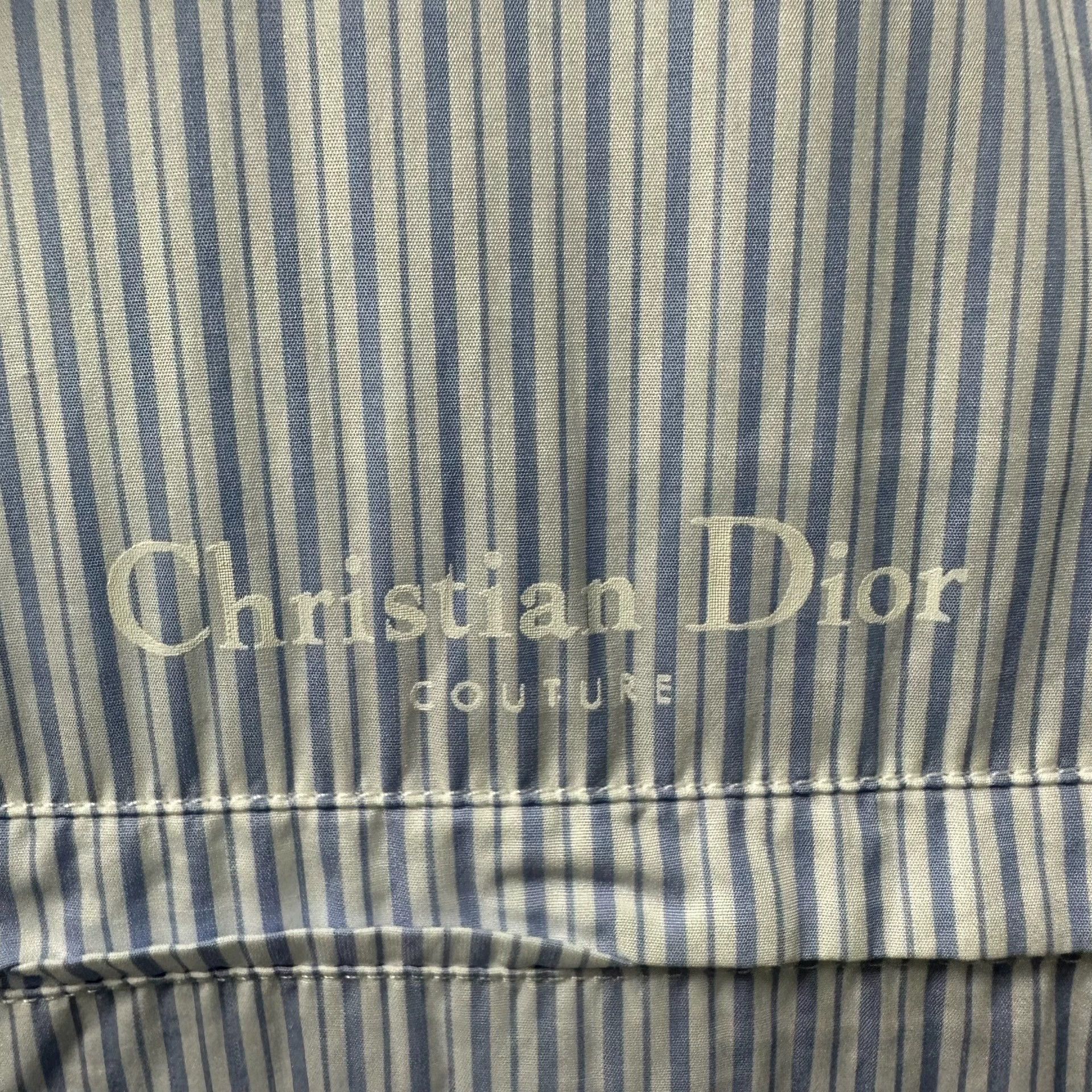 Dior Dior 24SS Embroidered Logo Blue Zip Striped Shirt Size US M / EU 48-50 / 2 - 3 Thumbnail