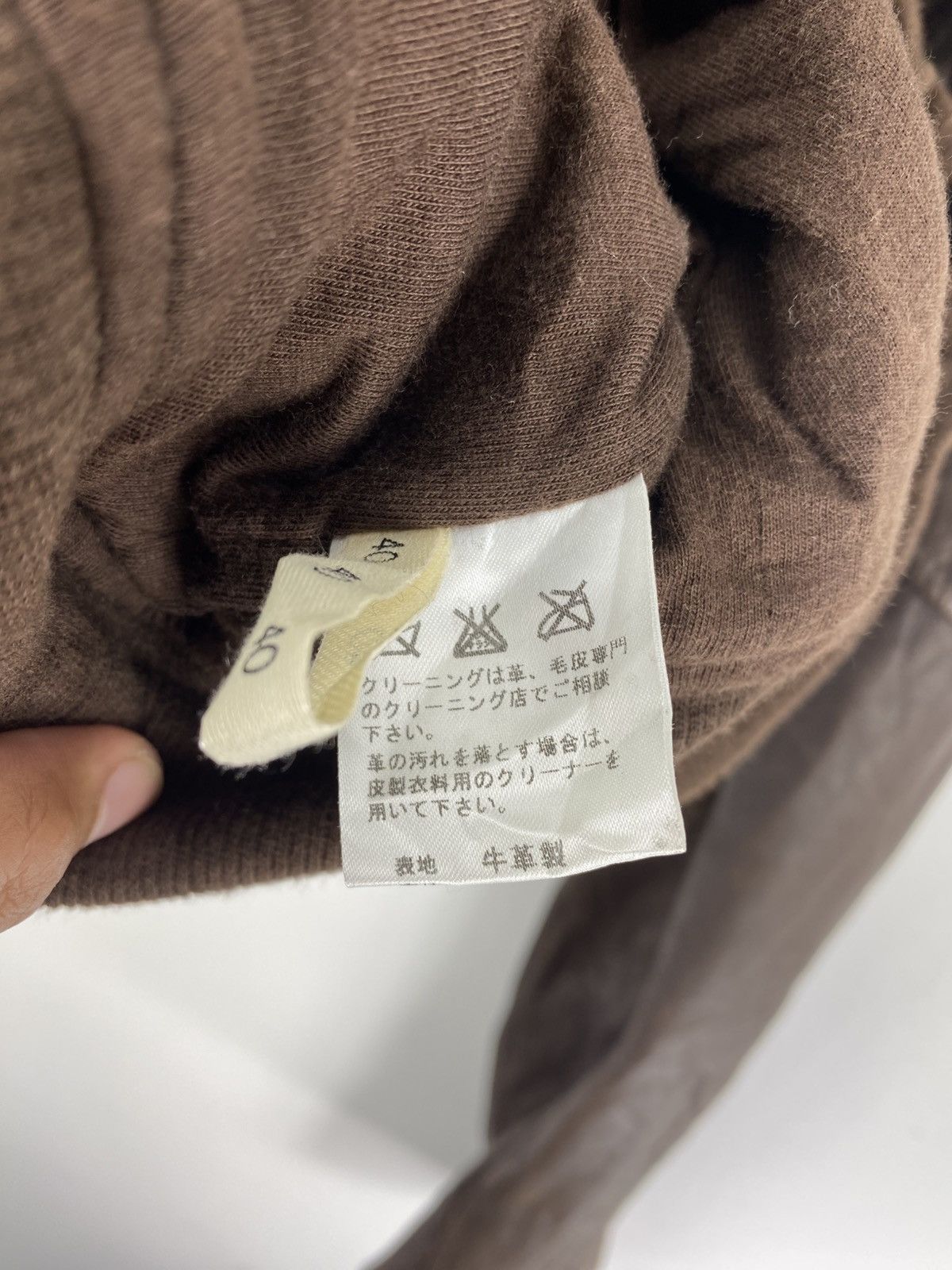 Japanese Brand Vintage 90’s Leather Zipper Jacket by Studious Shama Size US XXS / EU 40 - 13 Thumbnail