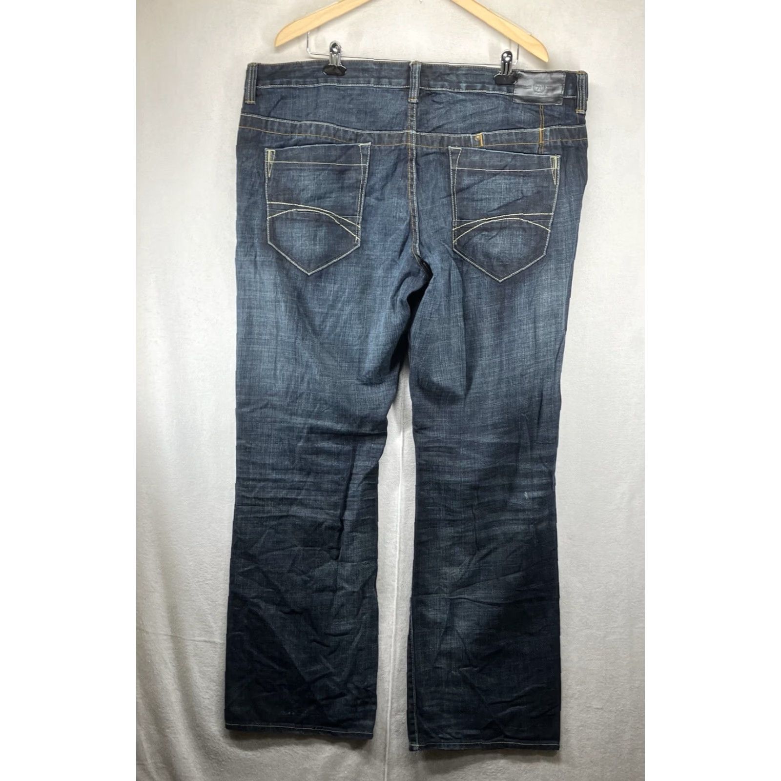 Vintage VINTAGE Angelo Litrico Y2K Jeans 42x32 Baggy Wide-Leg High Rise Blue 90s Grunge Mens Size US 42 / EU 58 - 2 Thumbnail