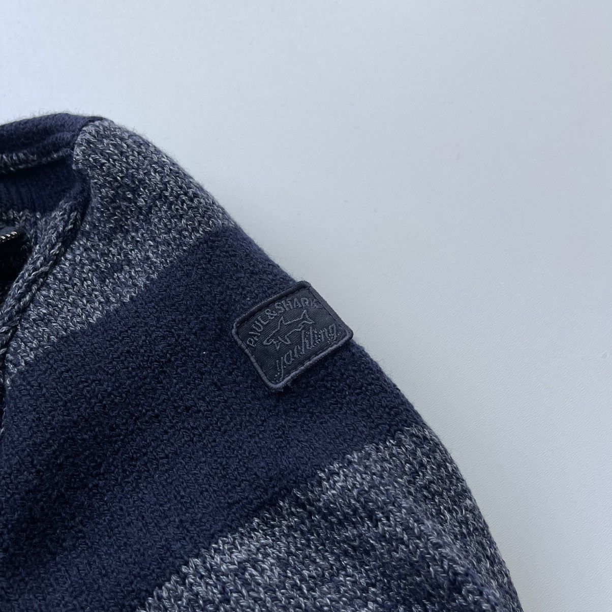 Paul & Shark Paul & Shark Yachting Stripe Wool Knit Half Zip Sweater Navy Size US L / EU 52-54 / 3 - 6 Thumbnail