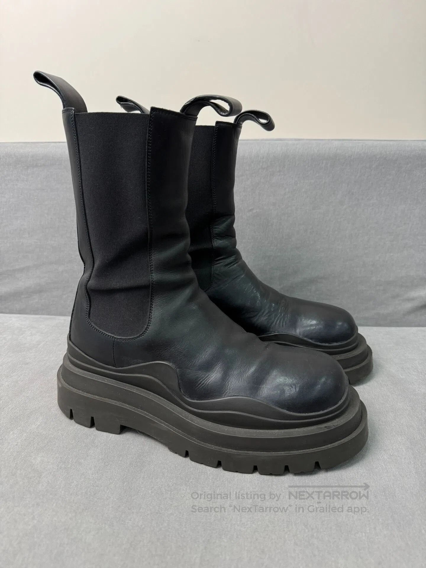 Bottega Veneta Bottega Veneta Brown Platform Chelsea Boots. Size US 9 / EU 42 - 2 Thumbnail