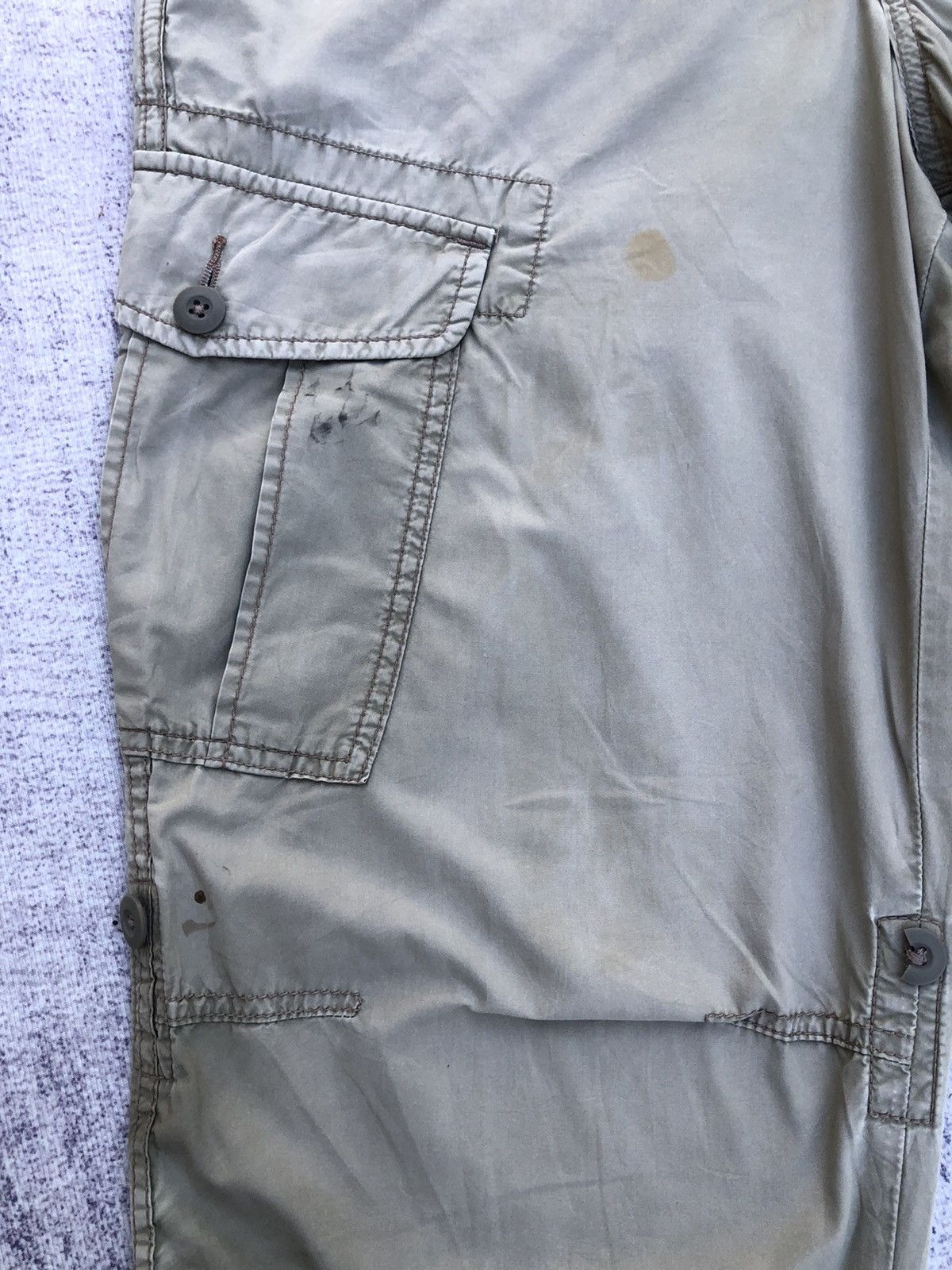 Japanese Brand × Uniqlo 🔴Uniqlo X Cropped Cargo Pants Multipocket Stretchable Size US 31 - 6 Thumbnail