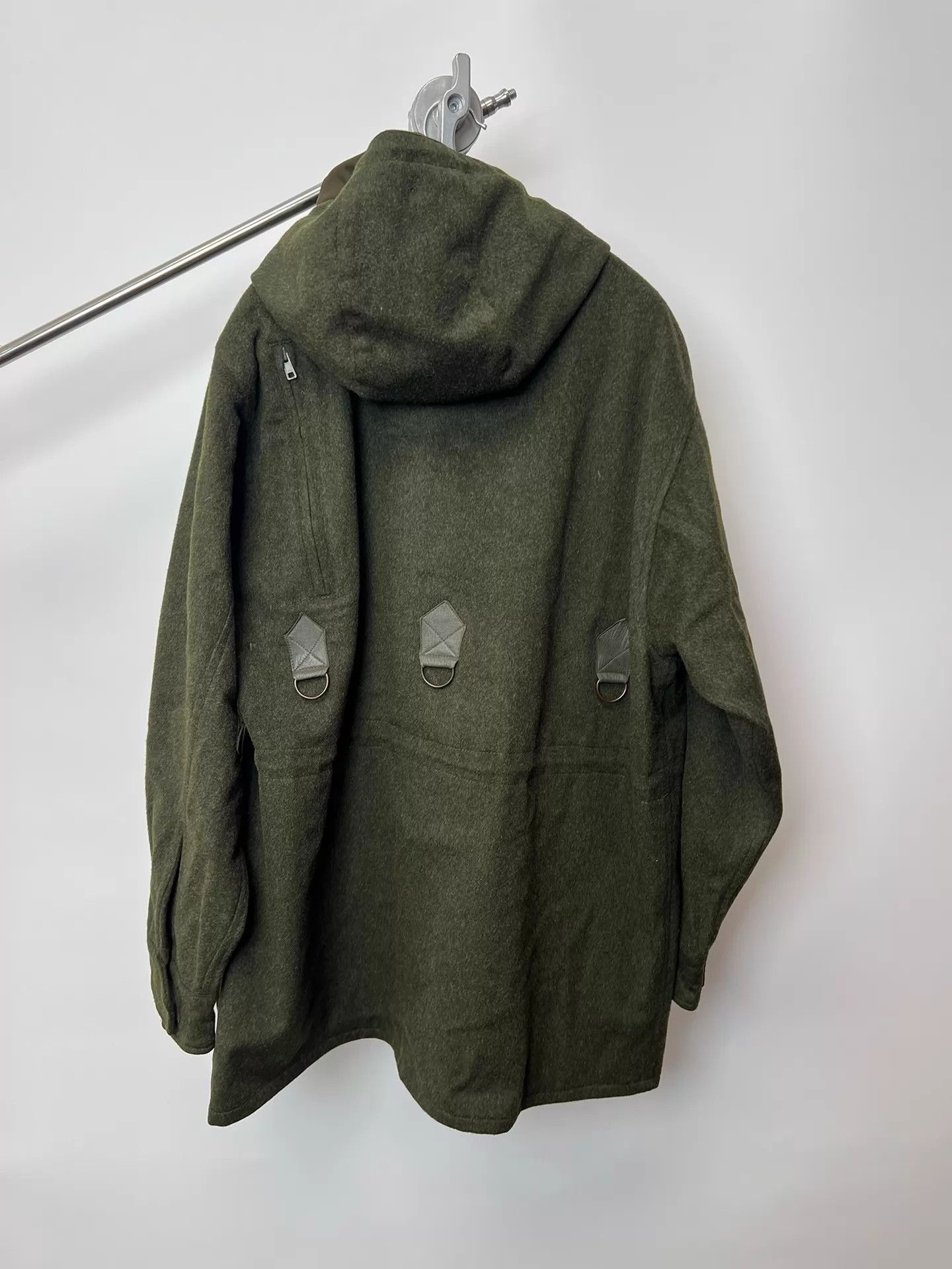 Unknown London Vintage Dark Green S.Collar Detach Hood Wool Coat Size US S / EU 44-46 / 1 - 5 Thumbnail