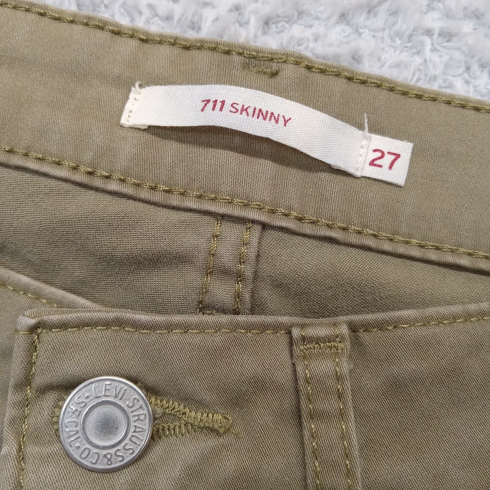 Levi's Levi's 711 Skinny Jeans Women 30 X 32 Low Rise Tapered Green Size 30" / US 8 / IT 44 - 5 Thumbnail