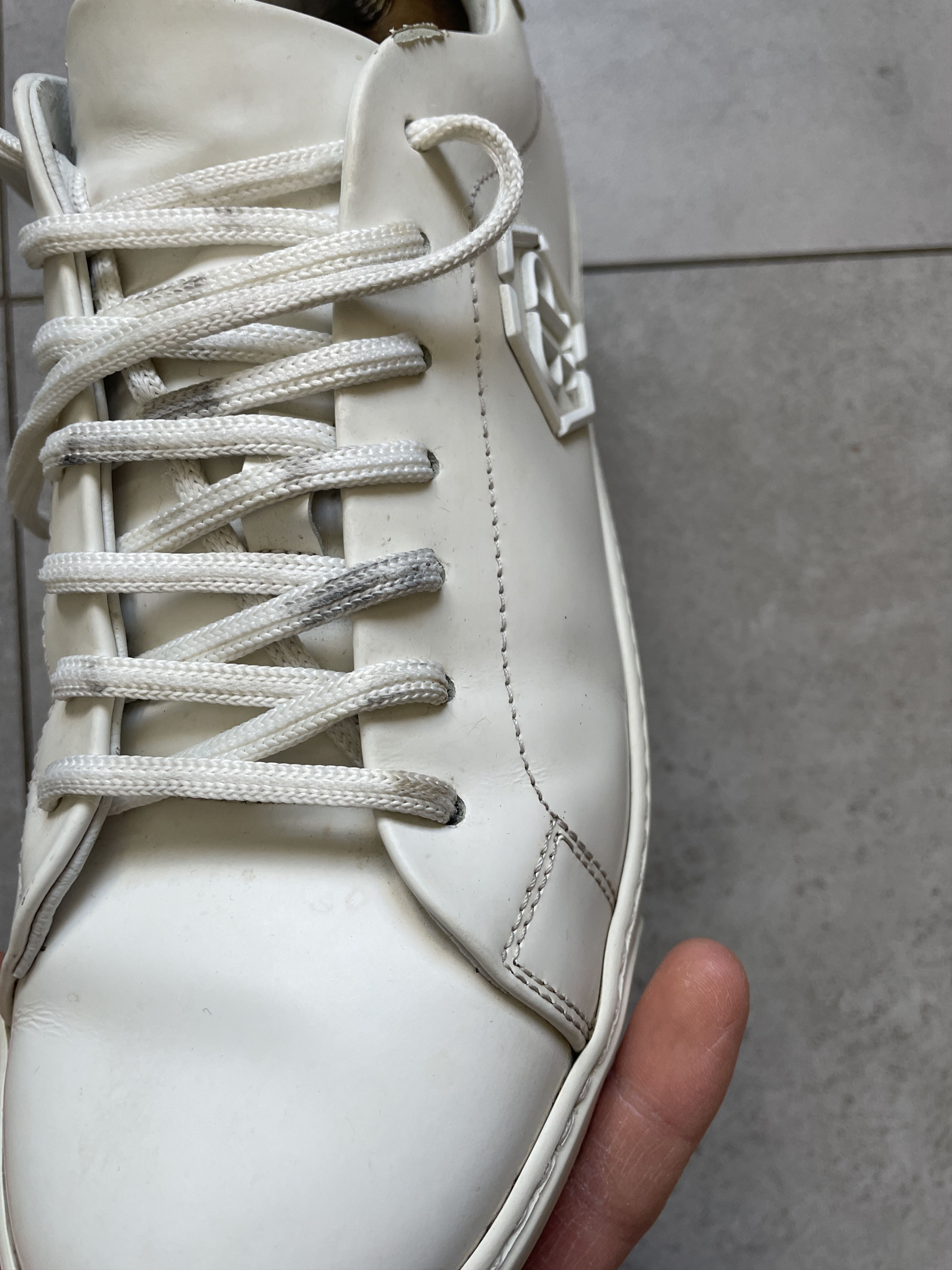 Philipp Plein PHILLIP PLEIN SKULL WHITE LEATHER LOW TOPS Size US 9.5 / EU 42-43 - 3 Thumbnail