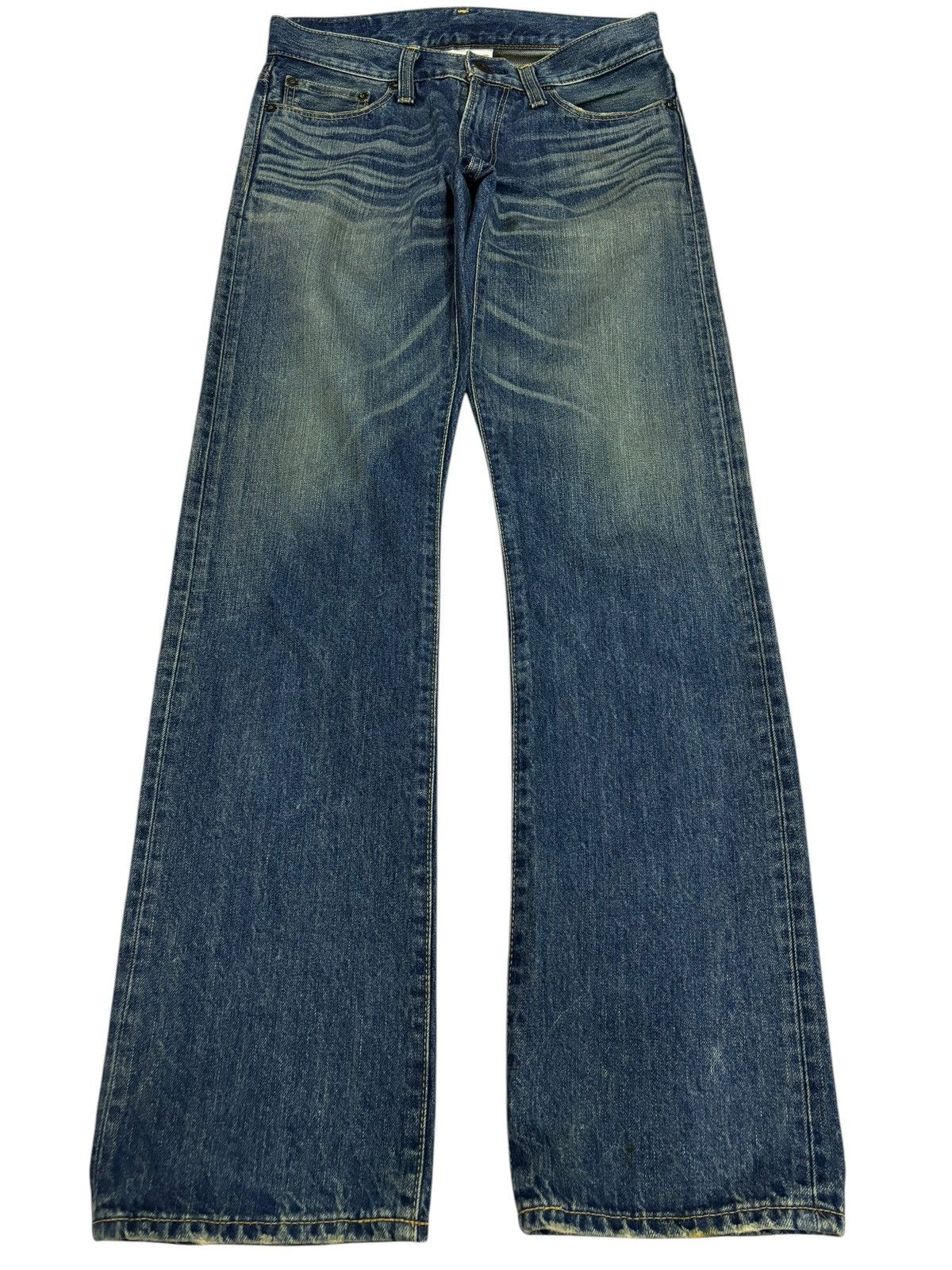 Japanese Brand × Vintage 90s Vtg Back Number Faded Blue Washed Jeans Size US 30 / EU 46 - 1 Thumbnail