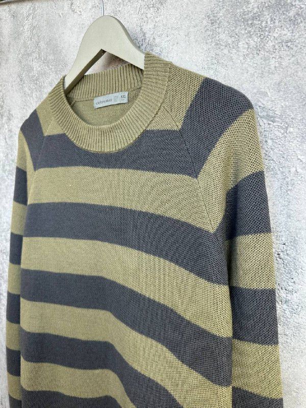 Icebreaker Icebreaker Wool / Lyocell Striped Knit Sweater Crew Size US XXL / EU 58 / 5 - 5 Thumbnail
