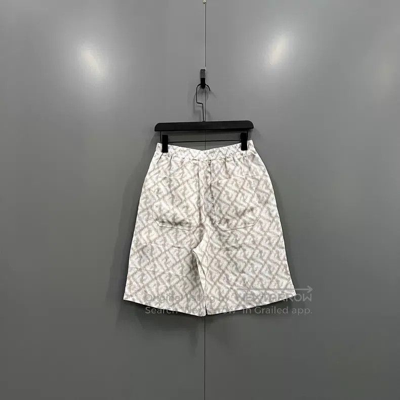 Fendi Fendi Beige Full Double F Short Pants Size US 28 / EU 44 - 2 Thumbnail
