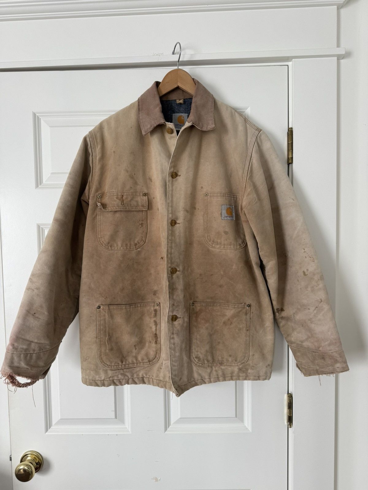 Vintage tan blanket lined work jacket