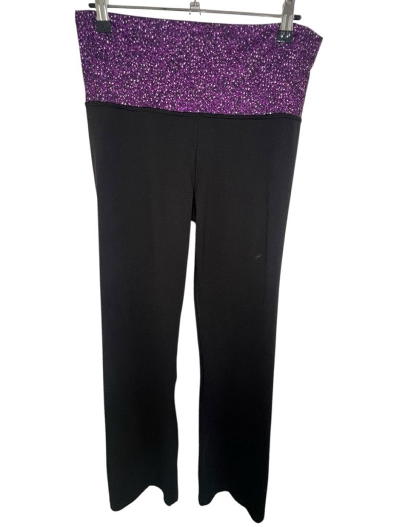 Lululemon Lululemon Purple And Black Groove Pants With Static Waist Size 30" / US 8 / IT 44 - 1 Thumbnail