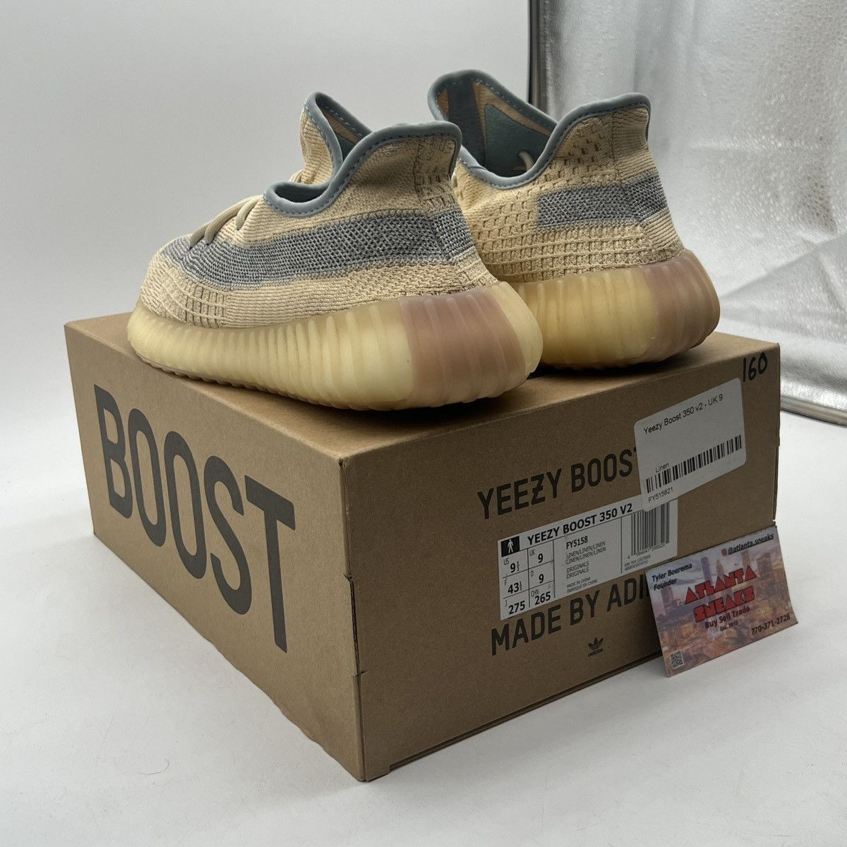 Adidas Yeezy boost 350 linen Size US 9.5 / EU 42-43 - 4 Thumbnail