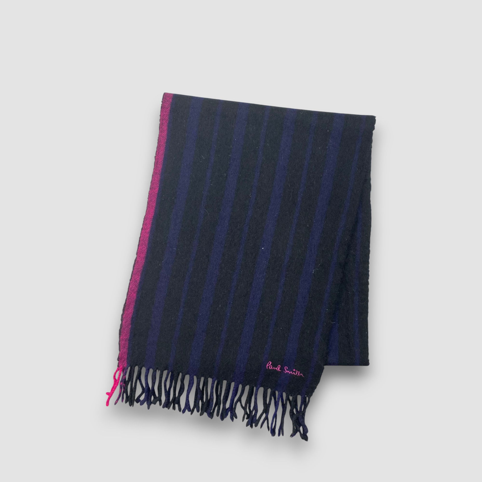 Paul Smith Vintage Paul Smith Scarf Muffler Wool Fringe Winter Scarves Size ONE SIZE - 3 Thumbnail