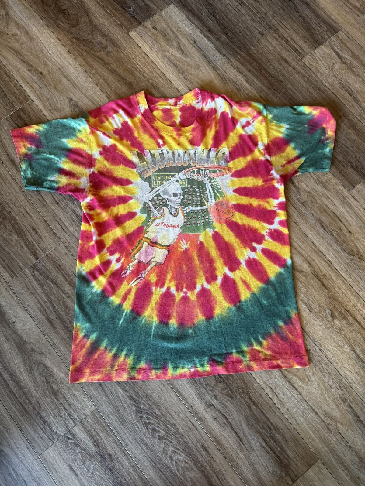 Grateful Dead 1992 Grateful Dead Lithuania Basketball Team Tie-dye shirt Size US XL / EU 56 / 4 - 1 Thumbnail