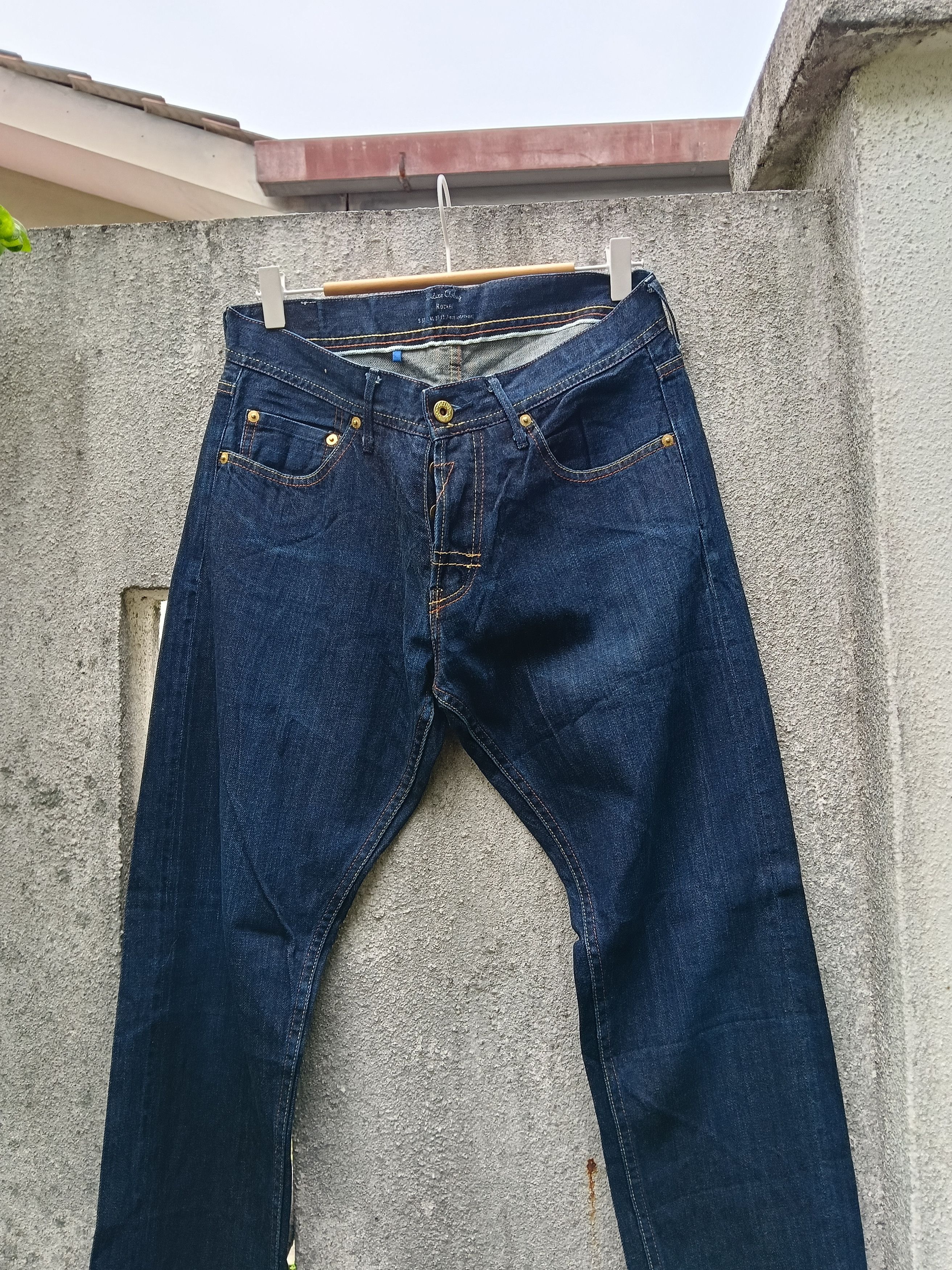 Japanese Brand 💥 Deluxe Clothing Japanese Selvedge Jeans Slim Fit💥 Size US 32 / EU 48 - 2 Thumbnail