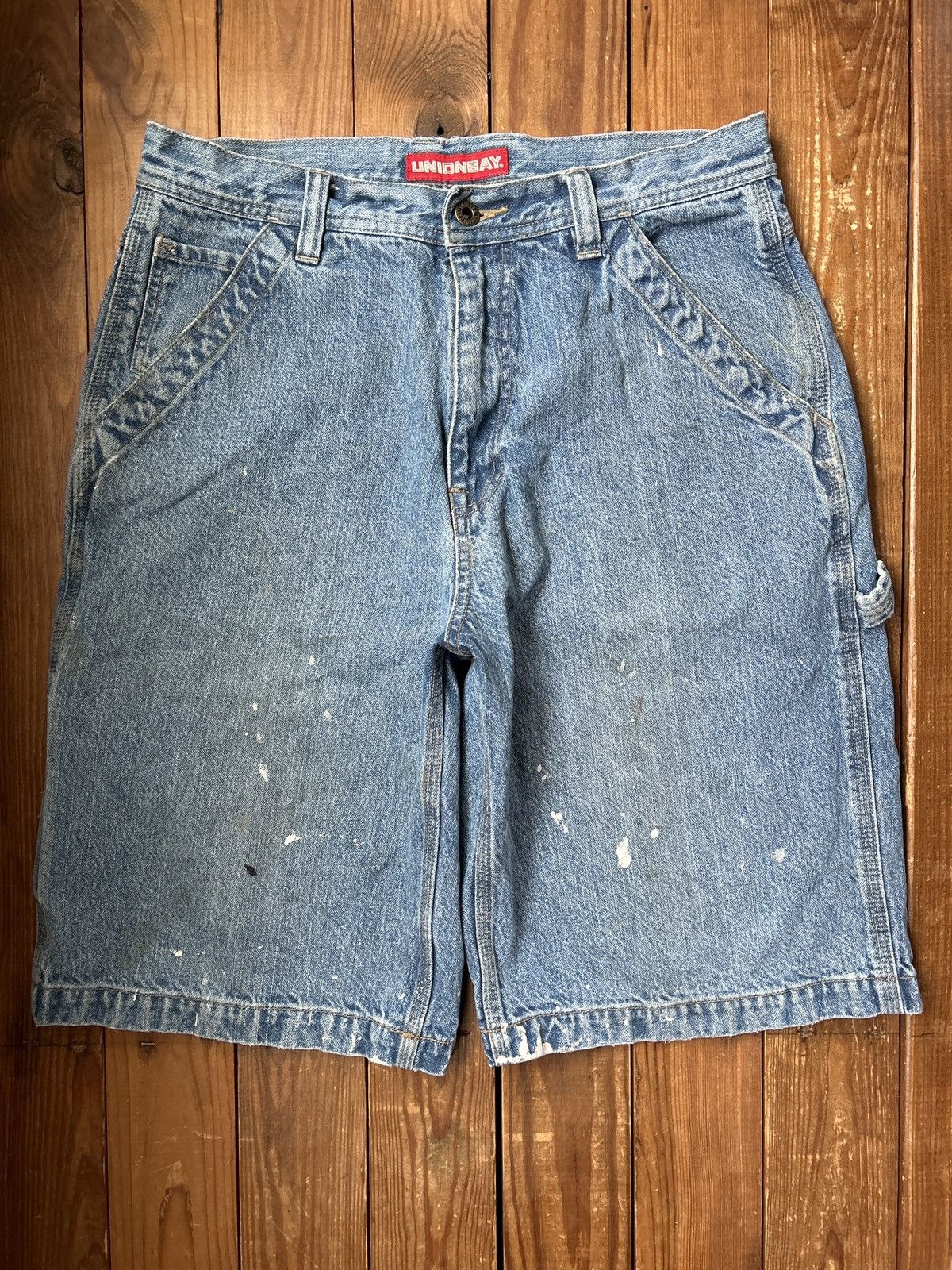 Vintage 90s Y2K Union Bay Painted Baggy Jean Shorts
