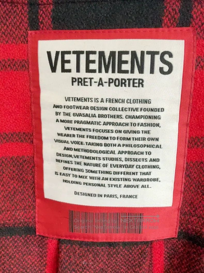 Vetements Vetements Wool blend shirt jacket Size US S / EU 44-46 / 1 - 5 Thumbnail