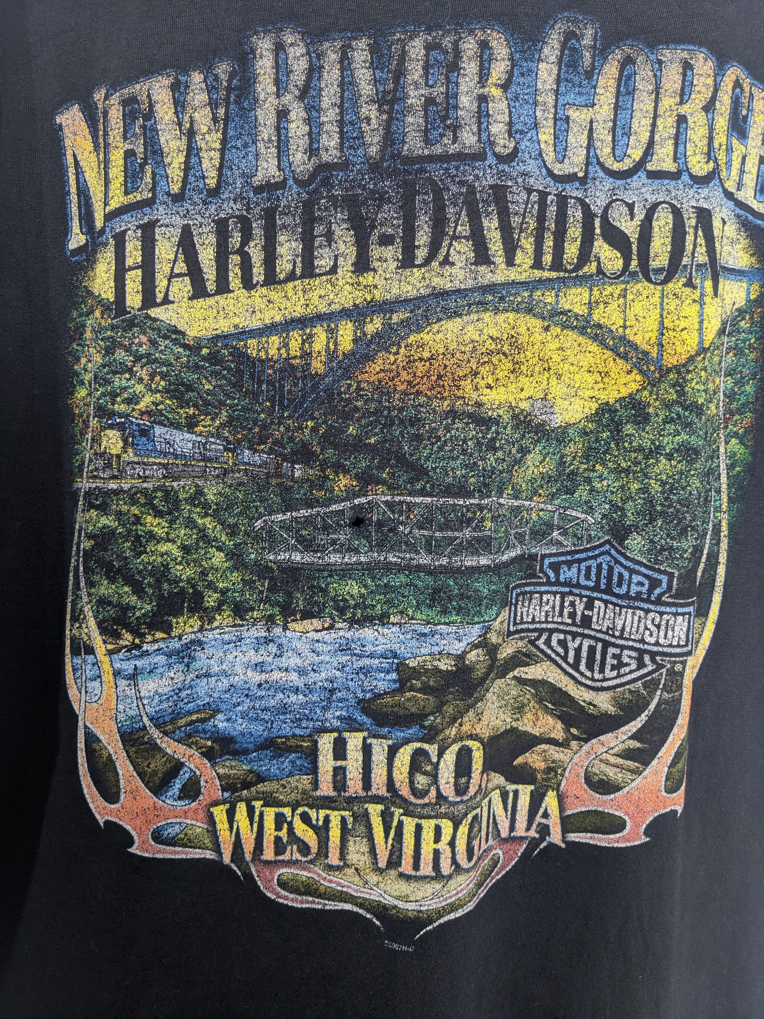 Harley Davidson × Vintage 2008 Harley Davidson - New River Gorge Size US XL / EU 56 / 4 - 8 Thumbnail
