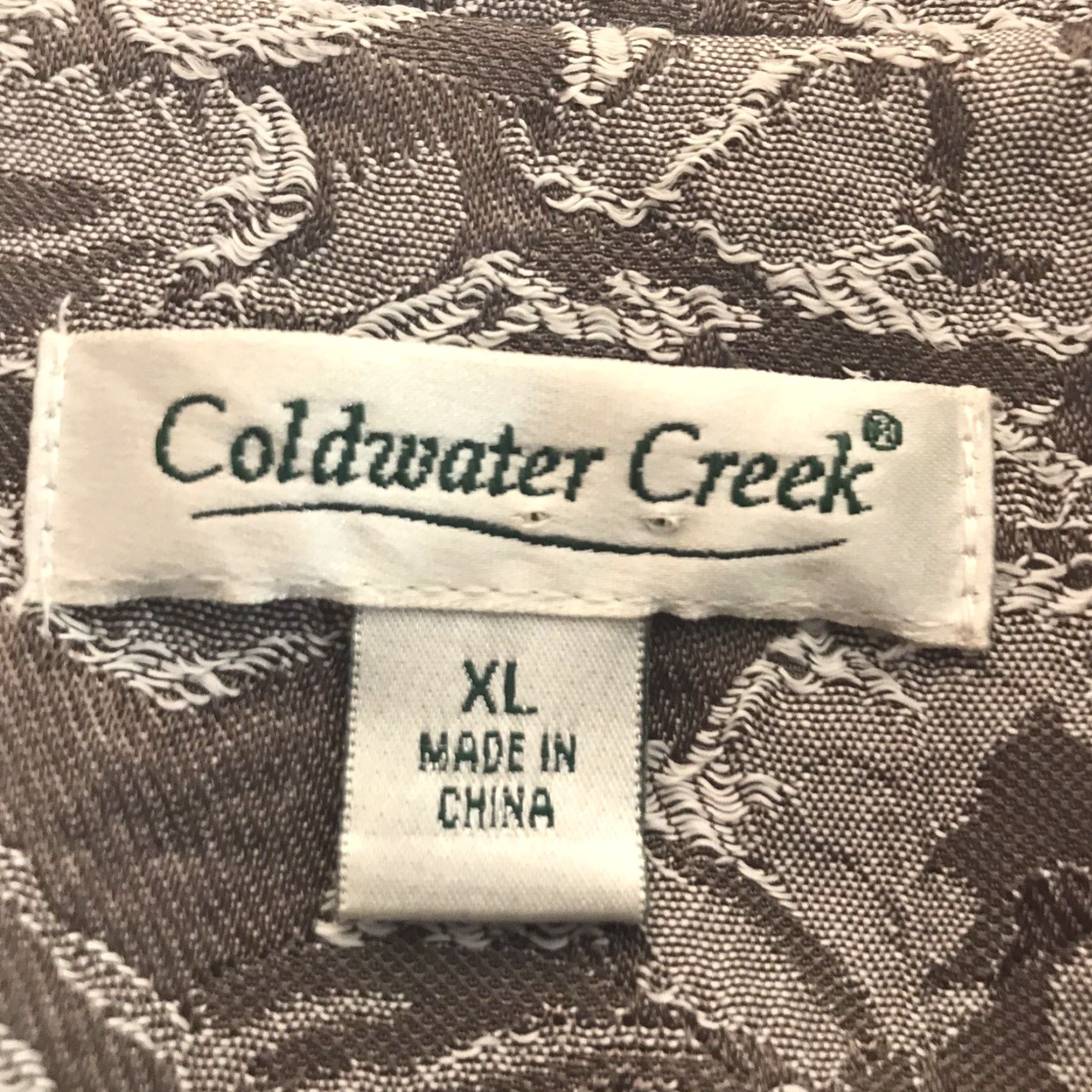 Coldwater Creek VINTAGE Coldwater Creek Women's Jacket XL Brown/White Floral Embroidered Sequin Casual Coat Size XL / US 12-14 / IT 48-50 - 4 Thumbnail