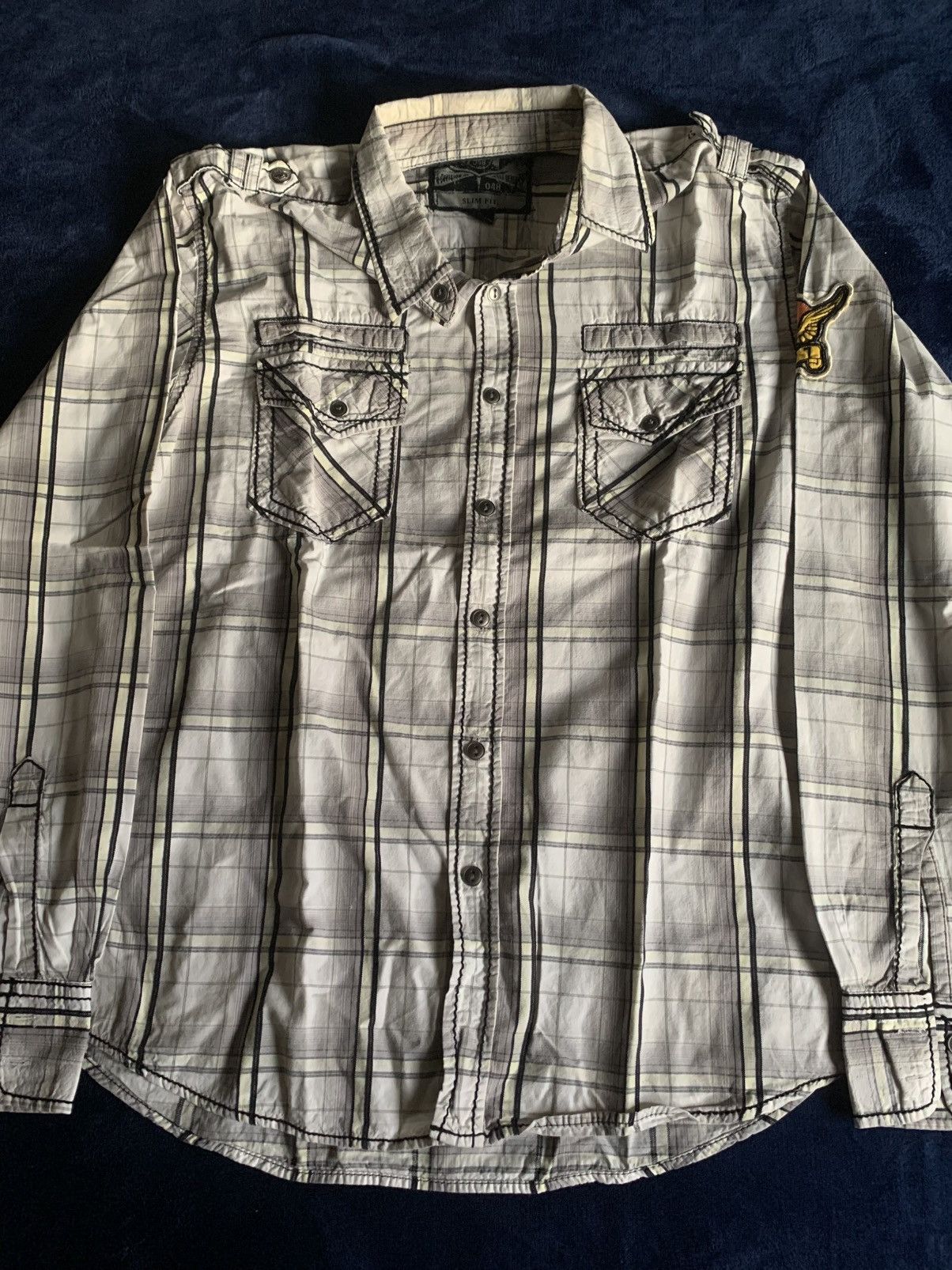 Other Buckle Mens Button Up Shirt Men Workwear Casual Old Vintage Size US L / EU 52-54 / 3 - 2 Thumbnail