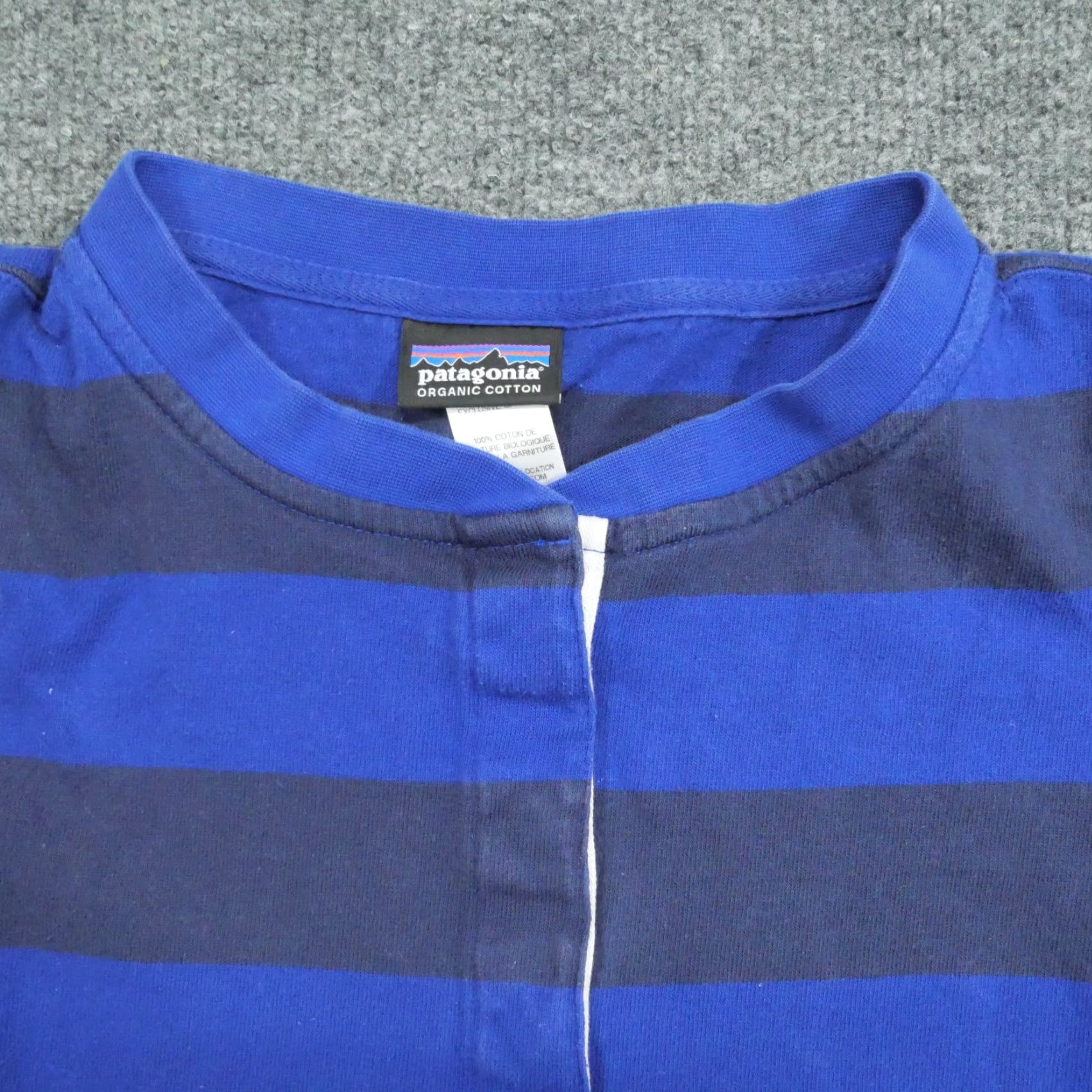 Patagonia Patagonia Shirt Dress Womens Small Blue Striped 3/4 Sleeve Round Neck Pullover Knee Length Casual Size S / US 4 / IT 40 - 3 Thumbnail