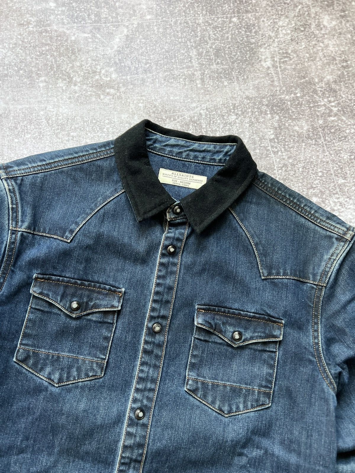 Allsaints AllSaints denim jacket jeans distressed nice colour Size US M / EU 48-50 / 2 - 4 Thumbnail