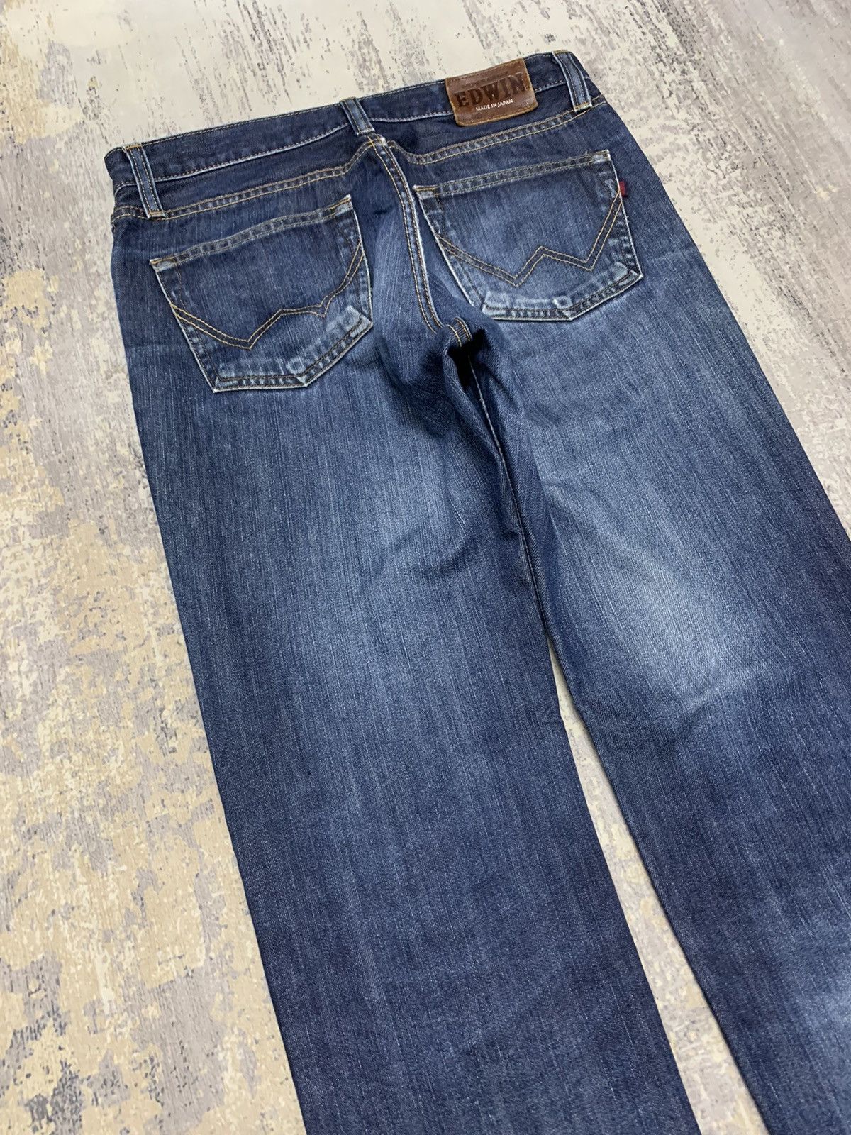 Japanese Brand Vintage EDWIN International Basic Distressed Denim Jean Size US 33 - 10 Thumbnail