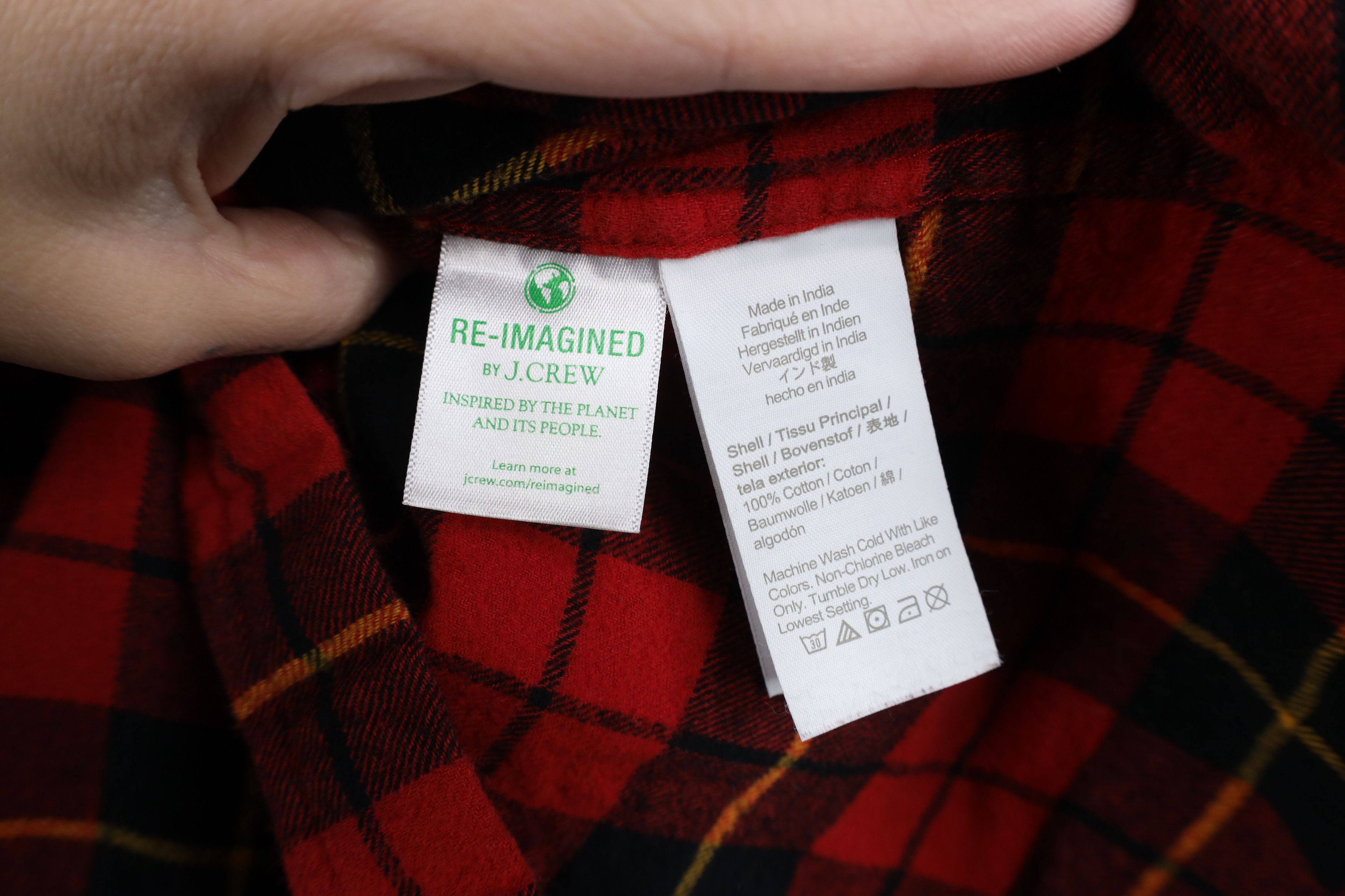 J.Crew Vintage Y2K J Crew Flannel Collared Button Shirt Red Plaid Size US L / EU 52-54 / 3 - 8 Thumbnail