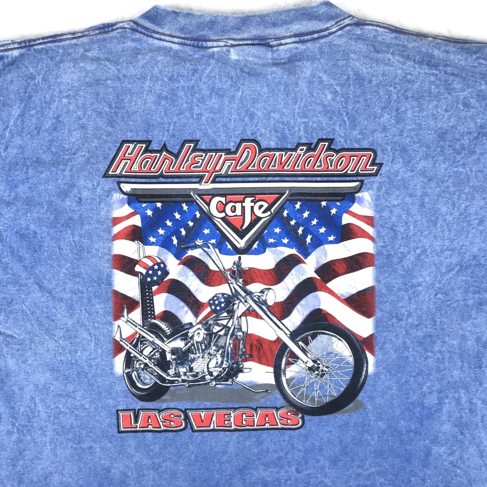 Harley Davidson VINTAGE HARLEY DAVIDSON T-Shirt XL 90s Motorcycle CAFE LAS VEGAS biker nevada Mens Size US XL / EU 56 / 4 - 2 Thumbnail