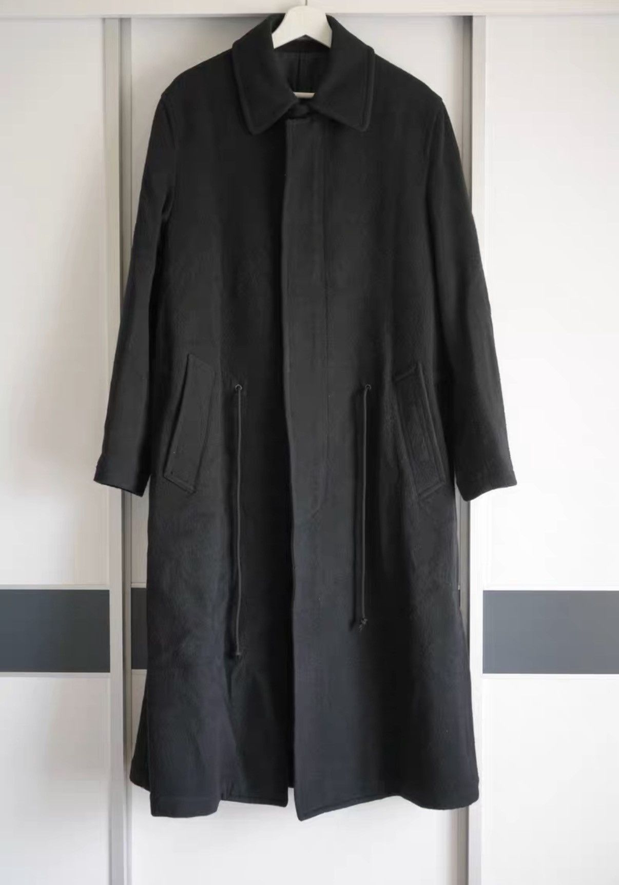 Yohji Yamamoto Yohji Yamamoto 20aw Zip Drawstring Wool Coat K4 Size US S / EU 44-46 / 1 - 1 Thumbnail