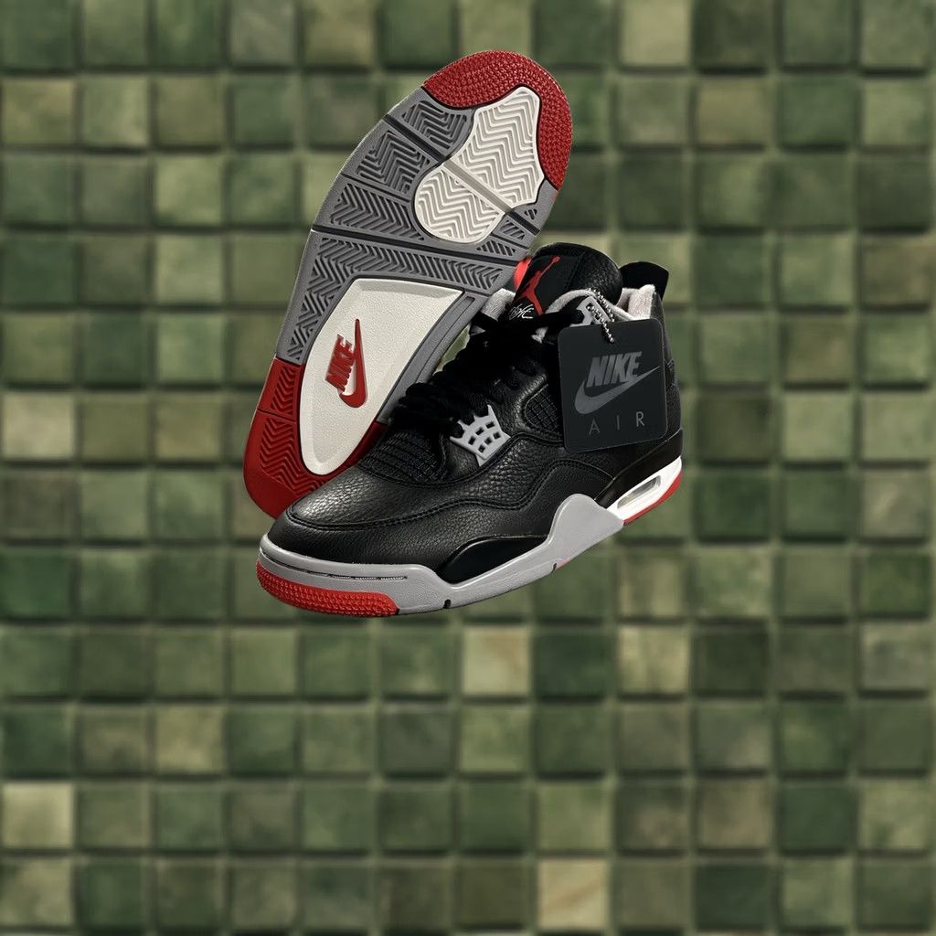 Jordan Brand Air Jordan 4 Retro BRED Reimagined 2024 Nike Sneaker Mens US 10 Black FV5029 006 10286-1 Size US 9 / EU 42 - 1 Thumbnail
