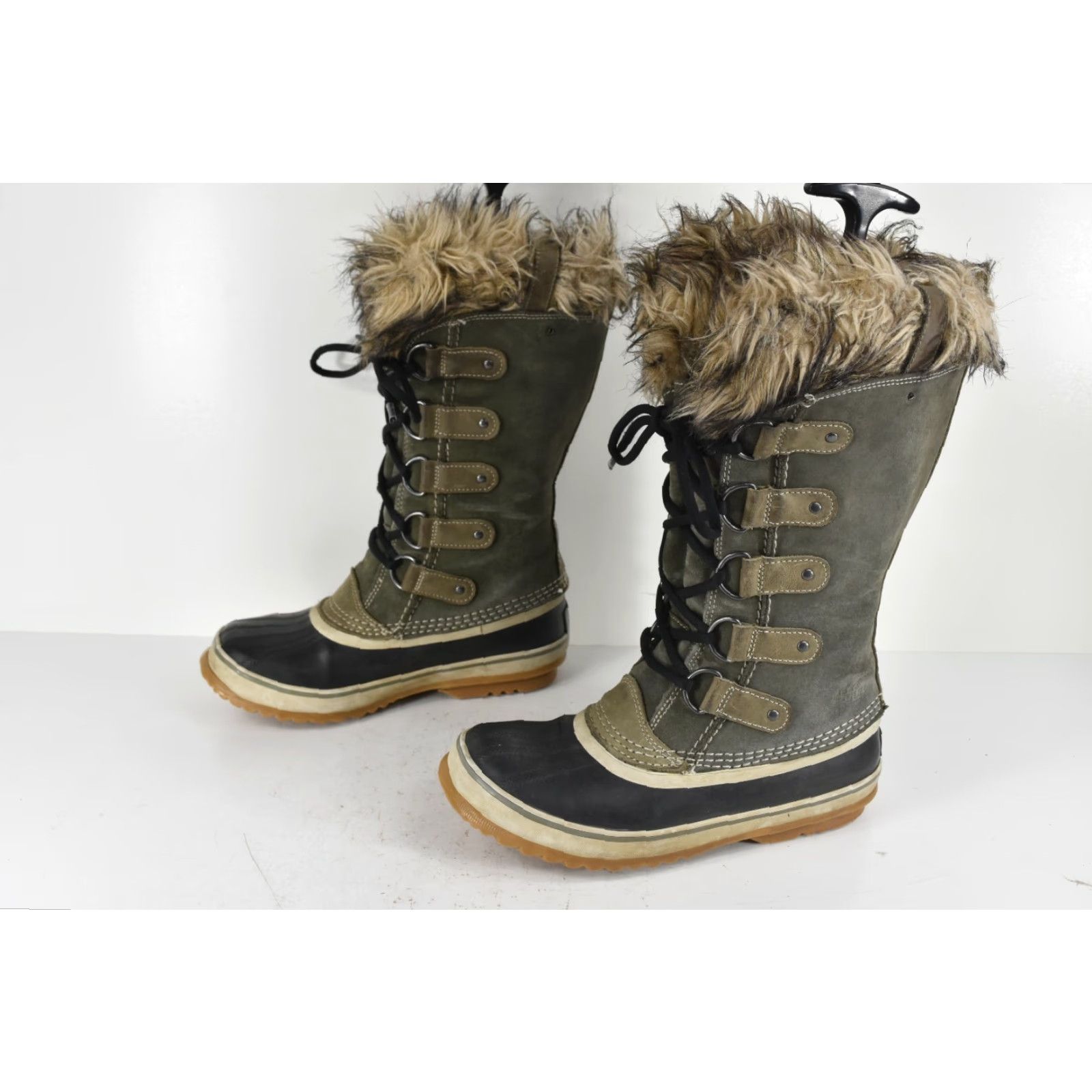 SOREL Sorel Joan Of Arctic Waterproof Faux Fur Snow Boots 7 Green/Black NL1540-383 Boots Women Size US 5 / IT 35 - 5 Thumbnail