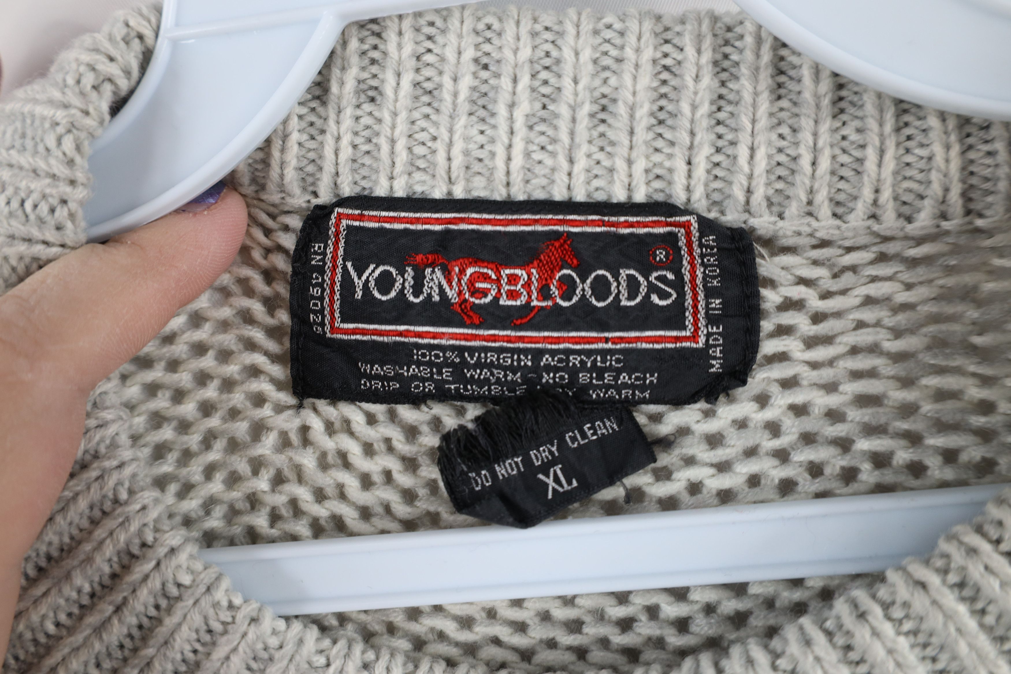 Vintage Vintage 70s Streetwear Ribbed Cable Knit Crewneck Sweater Size US XL / EU 56 / 4 - 6 Thumbnail