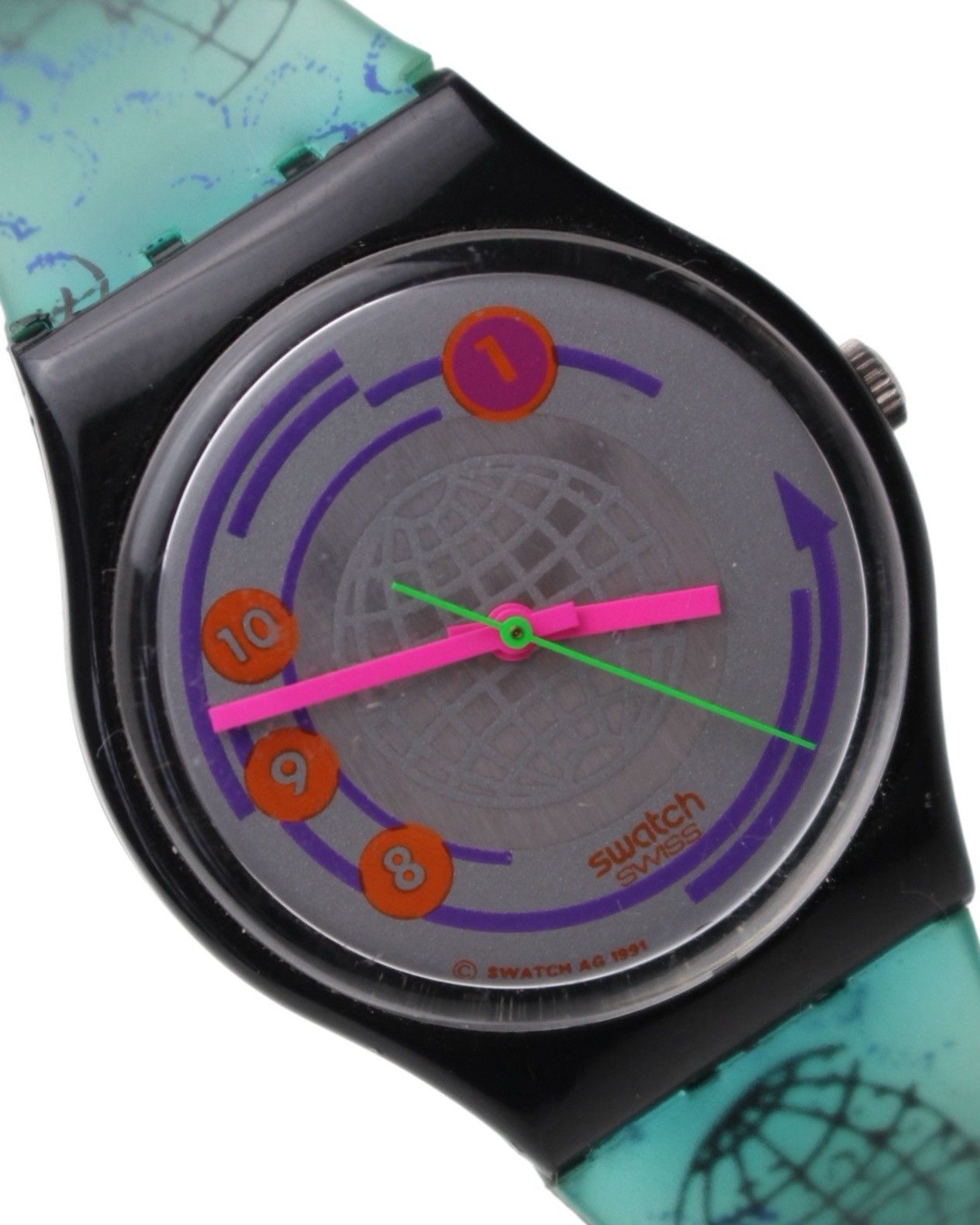 Vintage 1991 SWATCH GENT “WORLDWIDE TIME” WATCH Size ONE SIZE - 2 Thumbnail