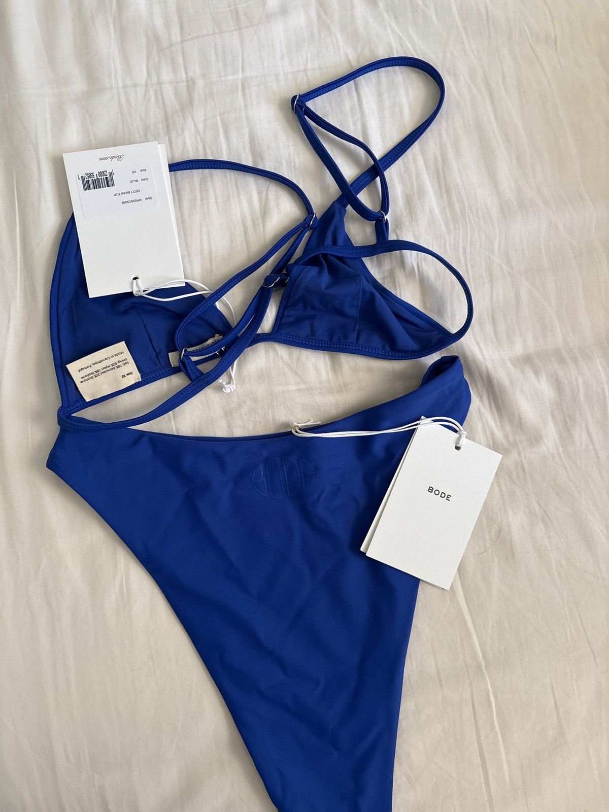 Bode Bode Blue Deco Bikini Swim Set Size ONE SIZE - 3 Thumbnail