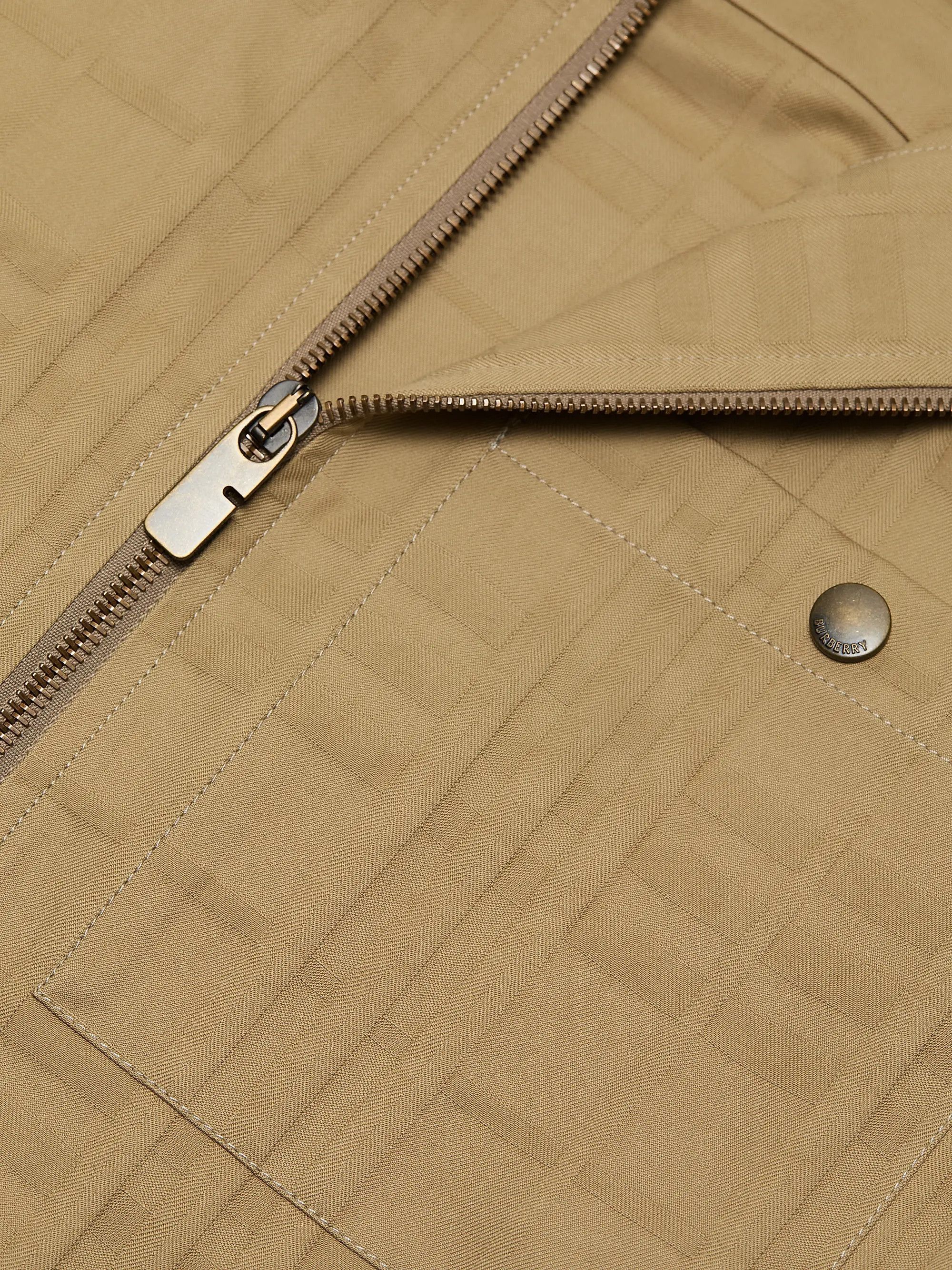 Burberry os11x0526 Oakwell Point Collar Cotton Overshirt in Beige Size US M / EU 48-50 / 2 - 7 Thumbnail