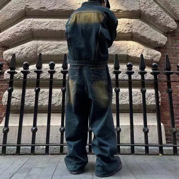 Japanese Brand Kahori x Mint Retro heavy duty washed wide leg jeans Size US 34 / EU 50 - 8 Thumbnail