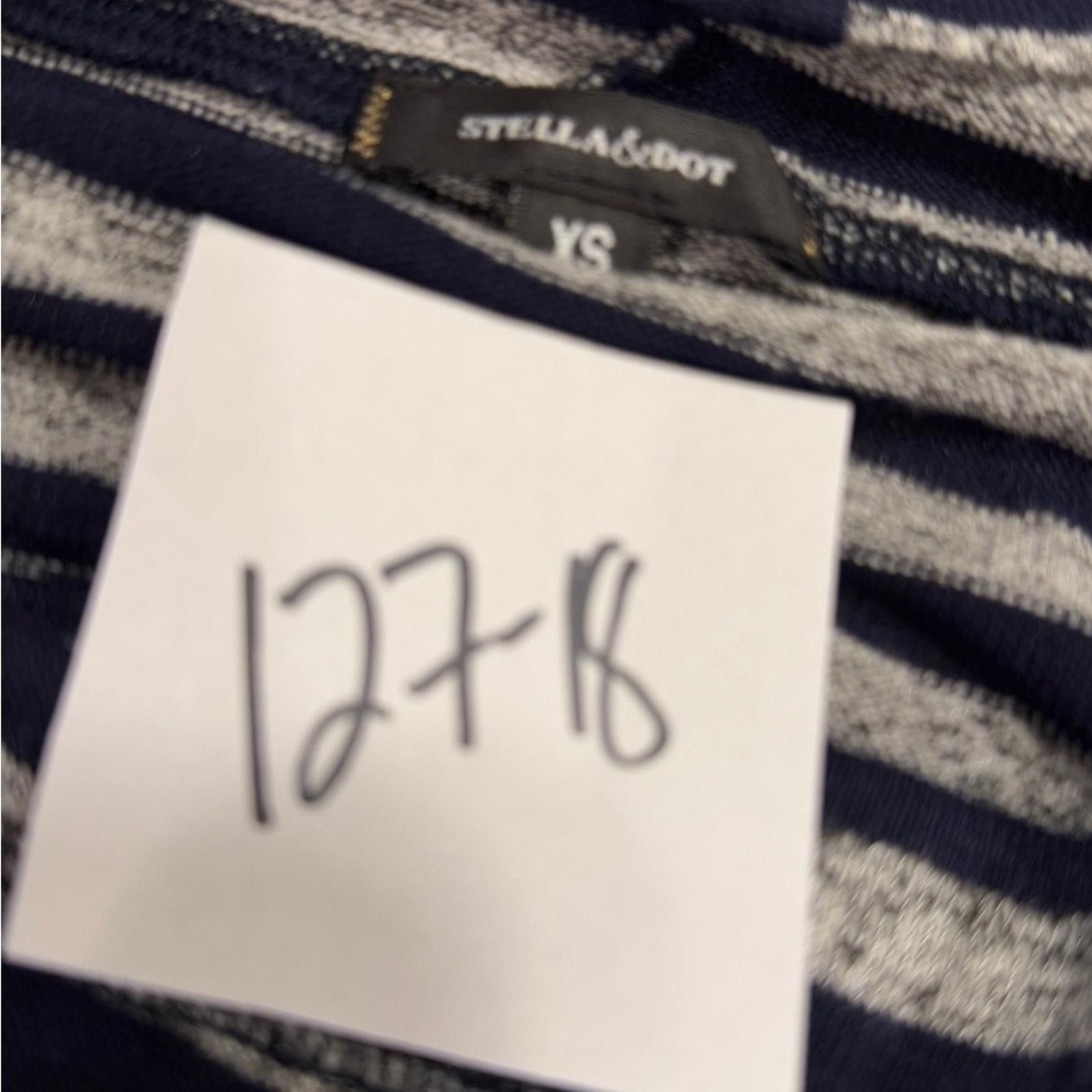 Other Stella & Dot navy blue & gray long line cardigan SZ XS Size XS / US 0-2 / IT 36-38 - 11 Thumbnail