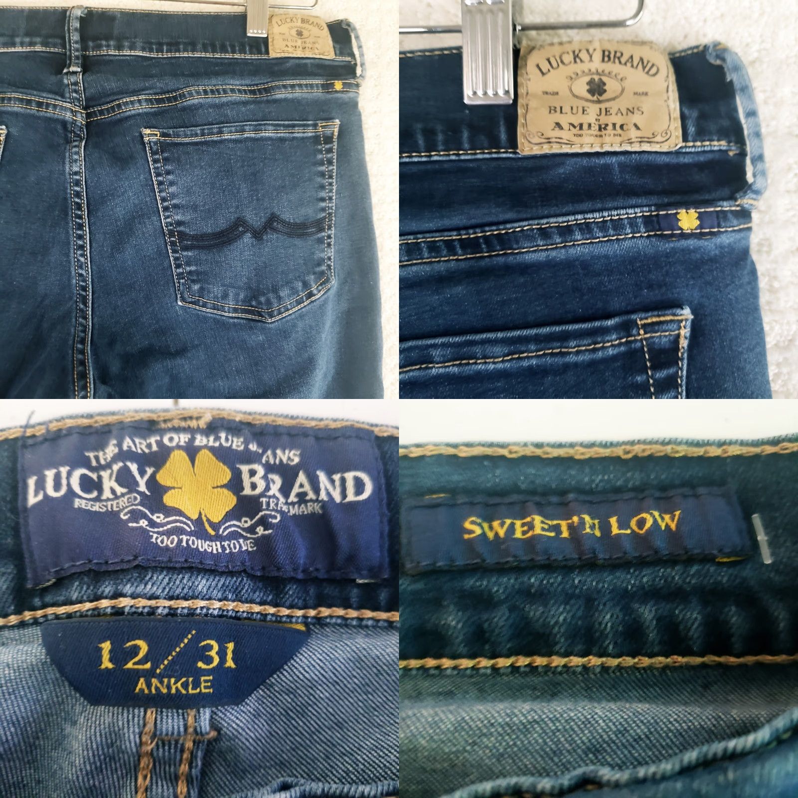 Lucky Brand Lucky Brand Jeans Women 12 Denim Ankle Ultra Low Rise Stretch Blue 29in Inseam Womens Regular Pocket Logo S/L N/A Size 34" / US 12 / IT 48 - 9 Thumbnail