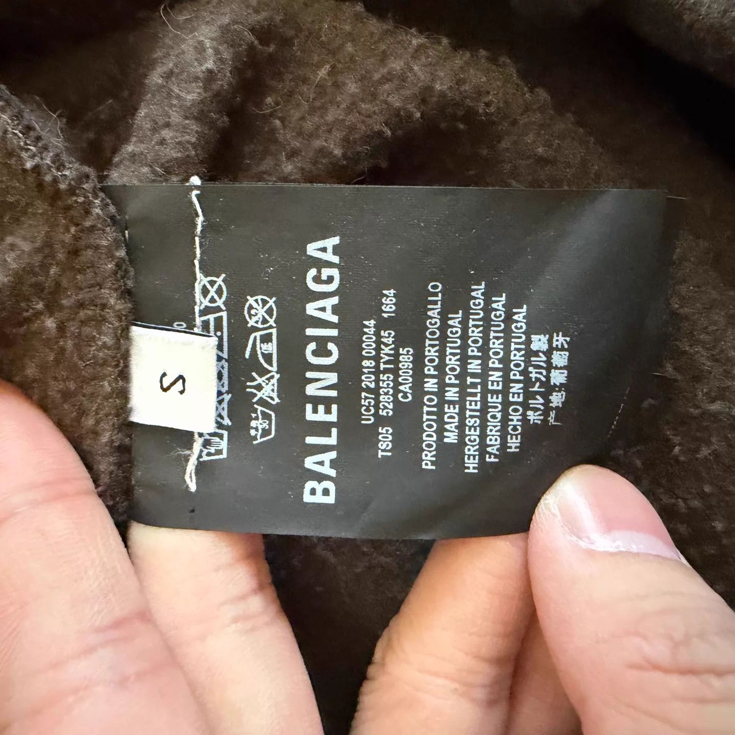 Balenciaga Balenciaga Dark Brown Washed Embroidered Logo Hoodie Size US S / EU 44-46 / 1 - 4 Thumbnail