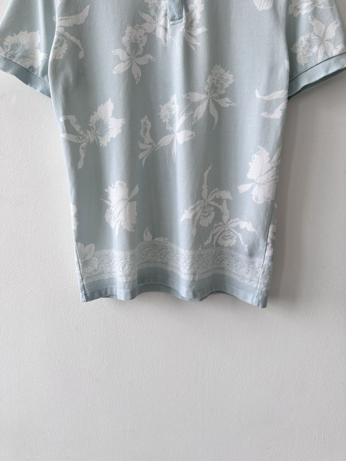 The Kooples THE KOOPLES Paris S Polo Shirt Blue Floral Flower Print Size US S / EU 44-46 / 1 - 4 Thumbnail