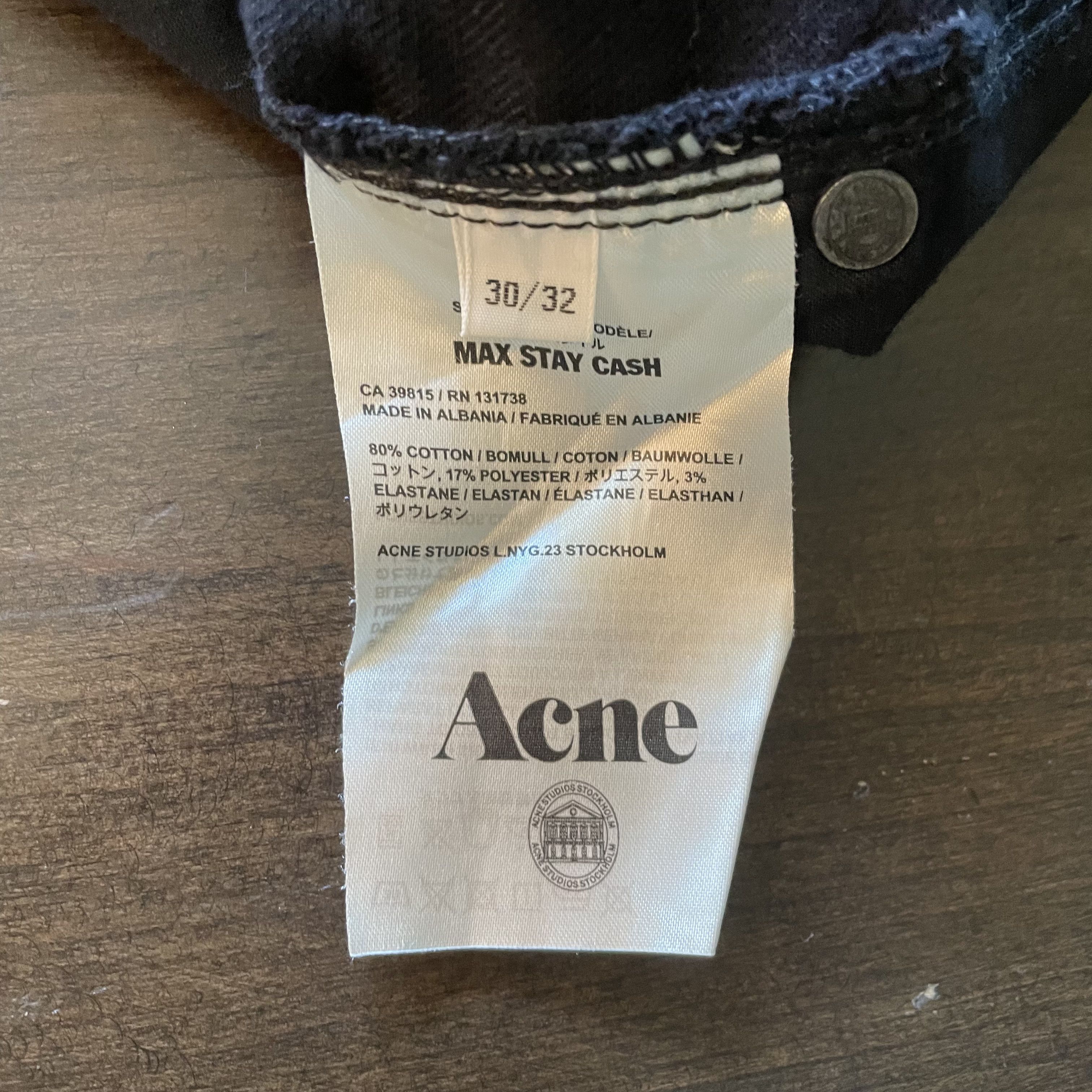 Acne Studios Acne Studios Max Stay Cash Jeans Size 30/32 Size US 30 / EU 46 - 6 Thumbnail