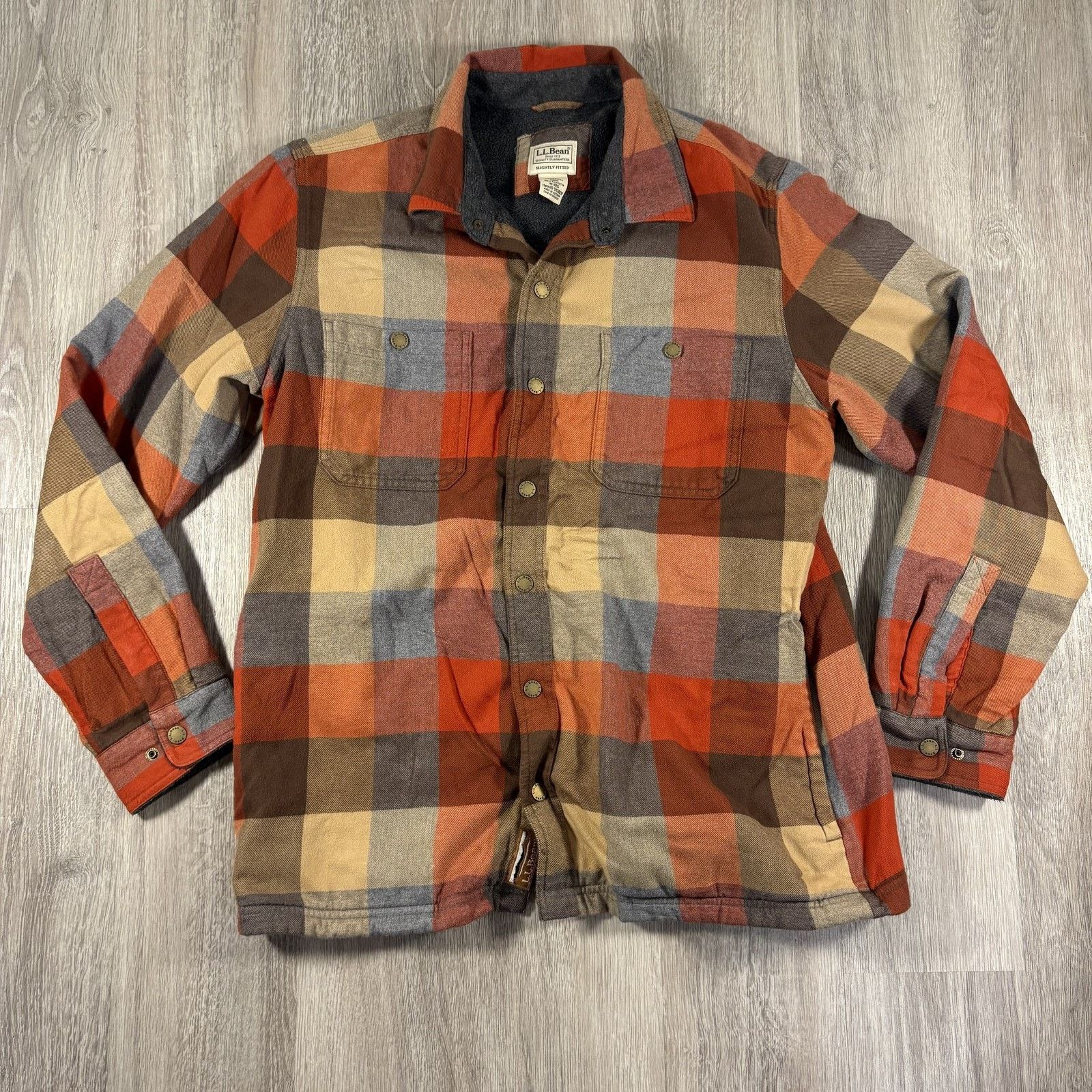 L.L. Bean L.L. Bean Men's Fleece Lined Flannel Shirt Jacket Pla Blue M Size US L / EU 52-54 / 3 - 2 Thumbnail